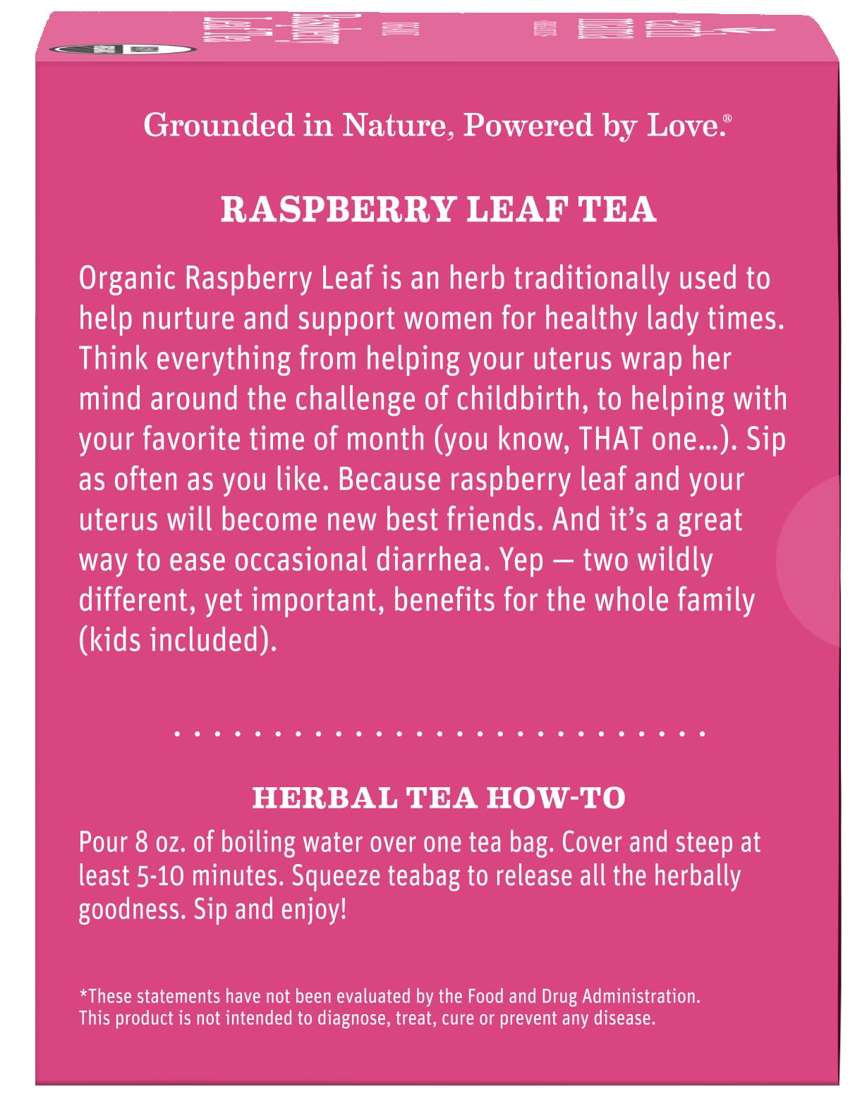Earth Mama Organic Red Raspberry Leaf Tea | Labor Prep & Menstrual Support Herbal Tea, Pregnancy & Postpartum Care Recovery | 32 Teabags | Caffeine Free & Non-GMO