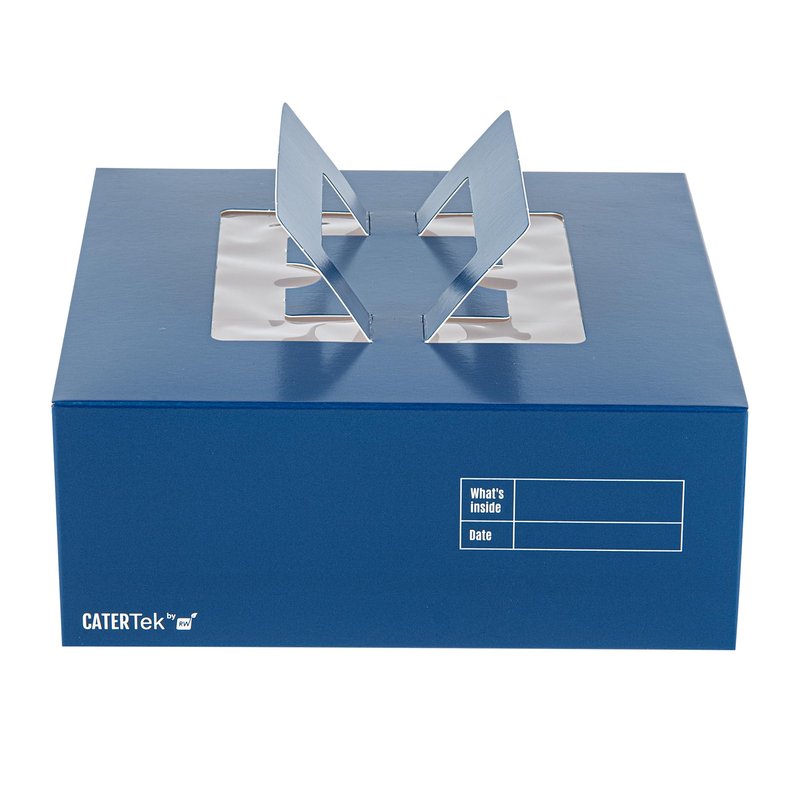 Restaurantware Cater Tek 9 x 9 x 3.5 Inch Cake Boxes 50 Disposable Lunch Boxes - Display Window Pop-Up Handles Frenchie Paper Pastry Boxes Grease Impermeable Shipped Flat