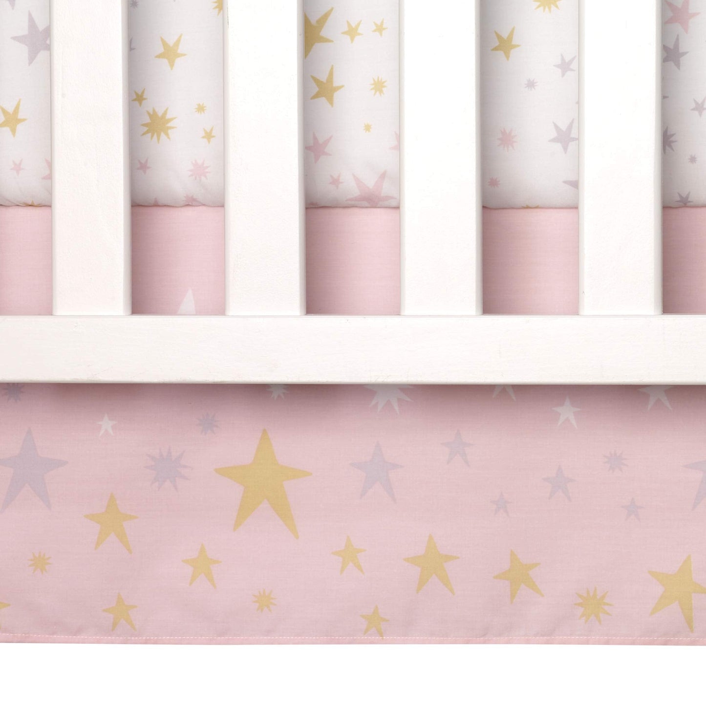 Bedtime Originals Rainbow Unicorn 3Piece Crib Bedding Set, Purple