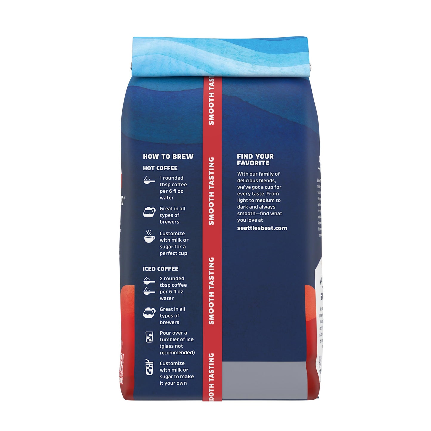 Seattle’s Best Coffee, Dark Roast Ground Coffee, Henry's Blend, 100% Arabica, 6 Bags (12 oz Each)