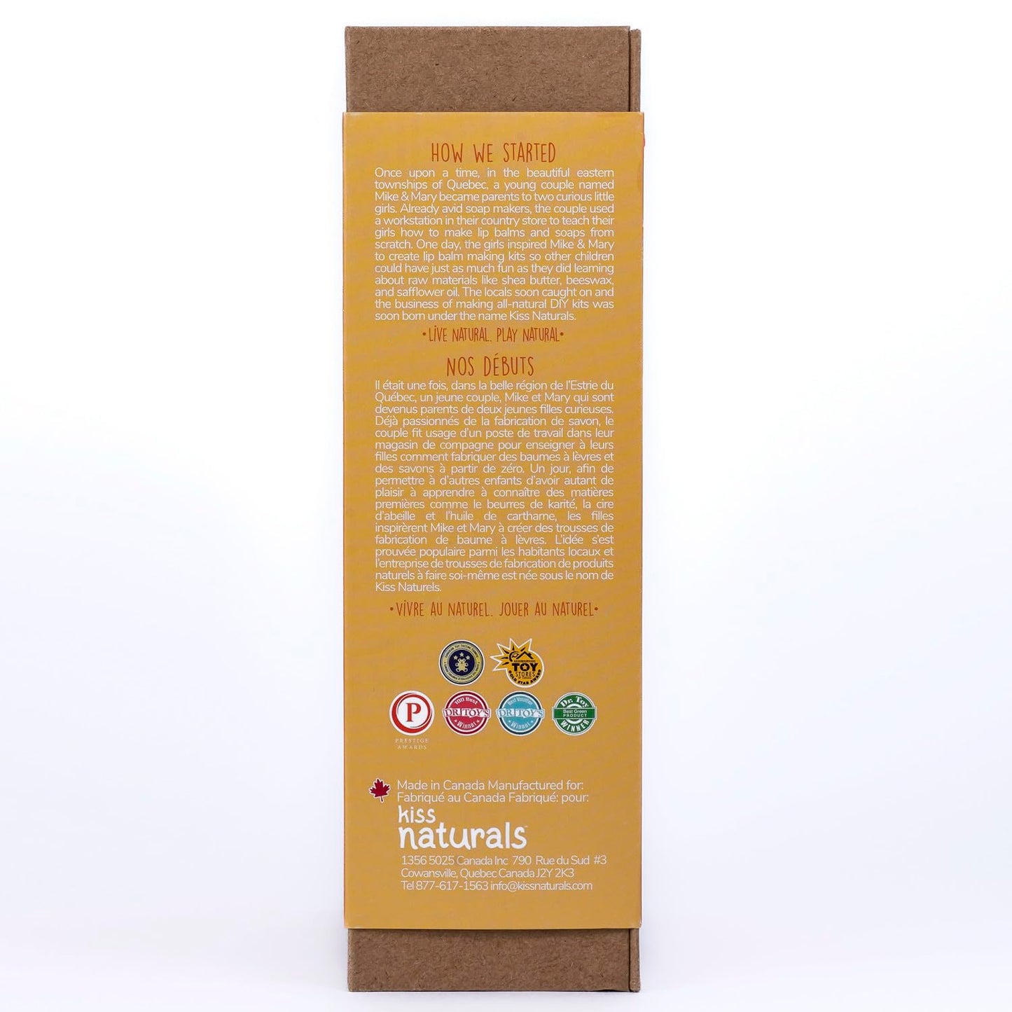 Kiss Naturals - Lava Lip Gloss Kit - With Organic Castor Oil, Safflower Oil, Coconut Oil - STEM DIY Science Kit - Make 6 Lip Gloss - 2 Natural Flavors - Birthday, Holiday, Party Gift for Girls