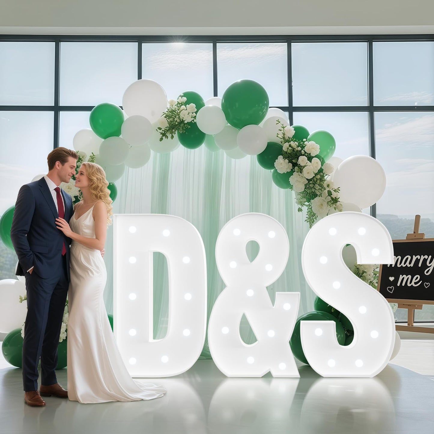 Marquee Letters 4 Feet Tall, Light Up Letters A for Wedding, Bridal, Baby Shower, Graduation, Anniversary Party Decor