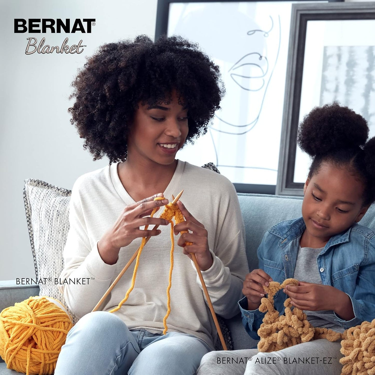 Bernat Blanket Super Bulky Acrylic Yarn - 2 Pack of 300g/10.5oz #6 Chunky Chenille Heavy Weight Yarn for Knitting and Crocheting, Amigurumi, Thick Blankets (Almond, 220 Yards 2-Pack)