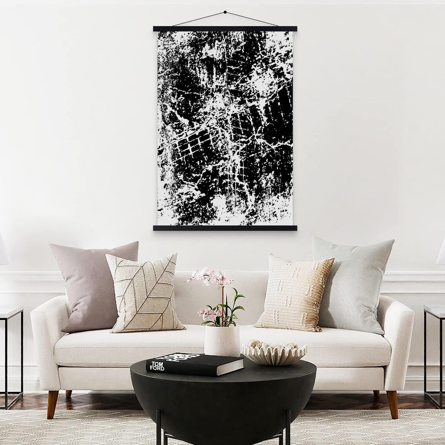 Black 11x14 11x17 Magnetic Wood Poster Frame for Photo, Picture, Canvas Artwork Wall Hanging (11")