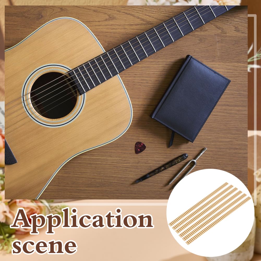 MAYJOYDIY 16 Pcs Wood Guitar Binding Purfling Strip Sprucewood Guitars Inlay Strips for Instrument Makers Restoration Hobbyists Luthiers