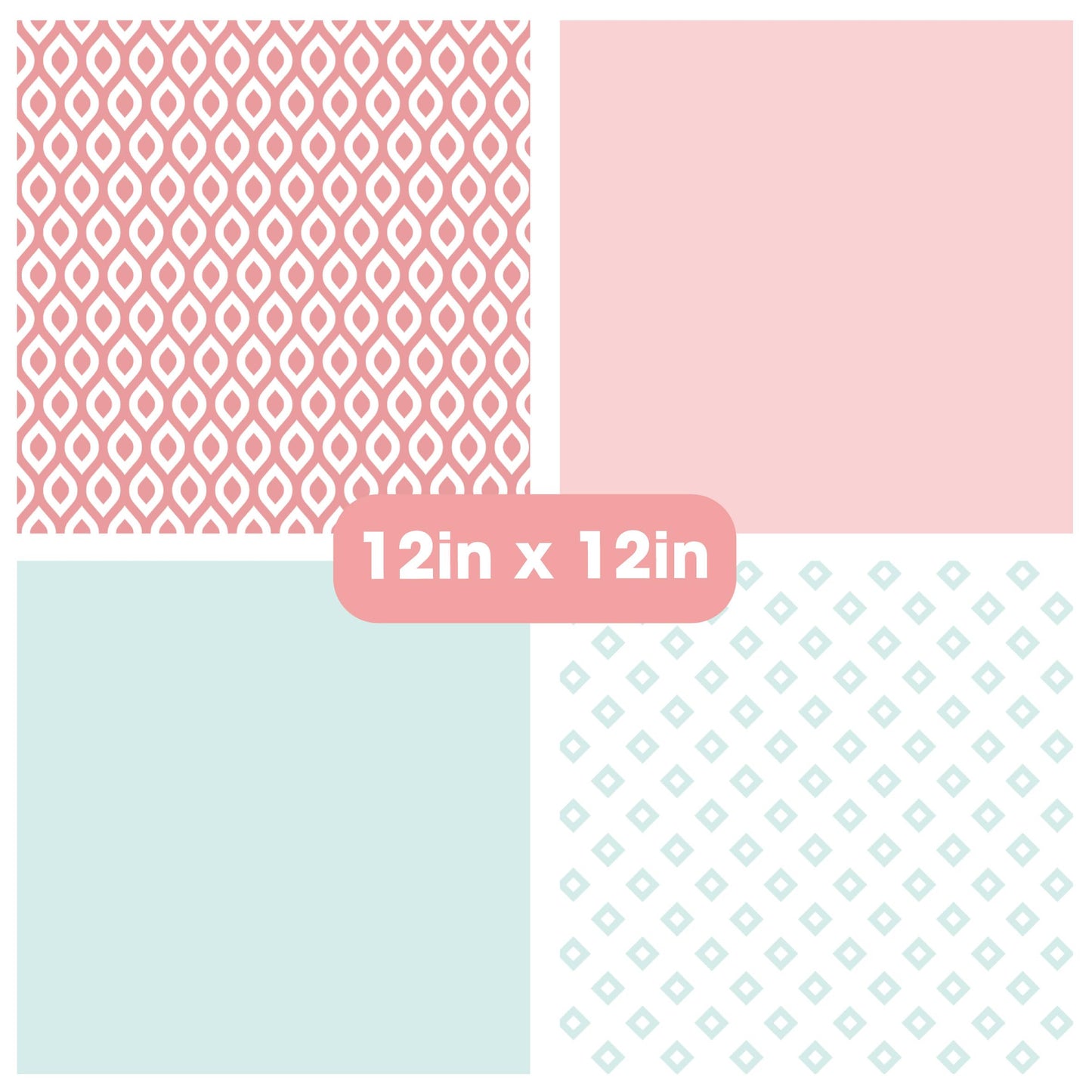 Desecraft 48 sheets 12x12 Scrapbooking Cardstock Decorative Paper Pack - Pink Collection - for Card Making Journaling Planner Origami Scrapbook Paper Scrapbook Materials Supplies