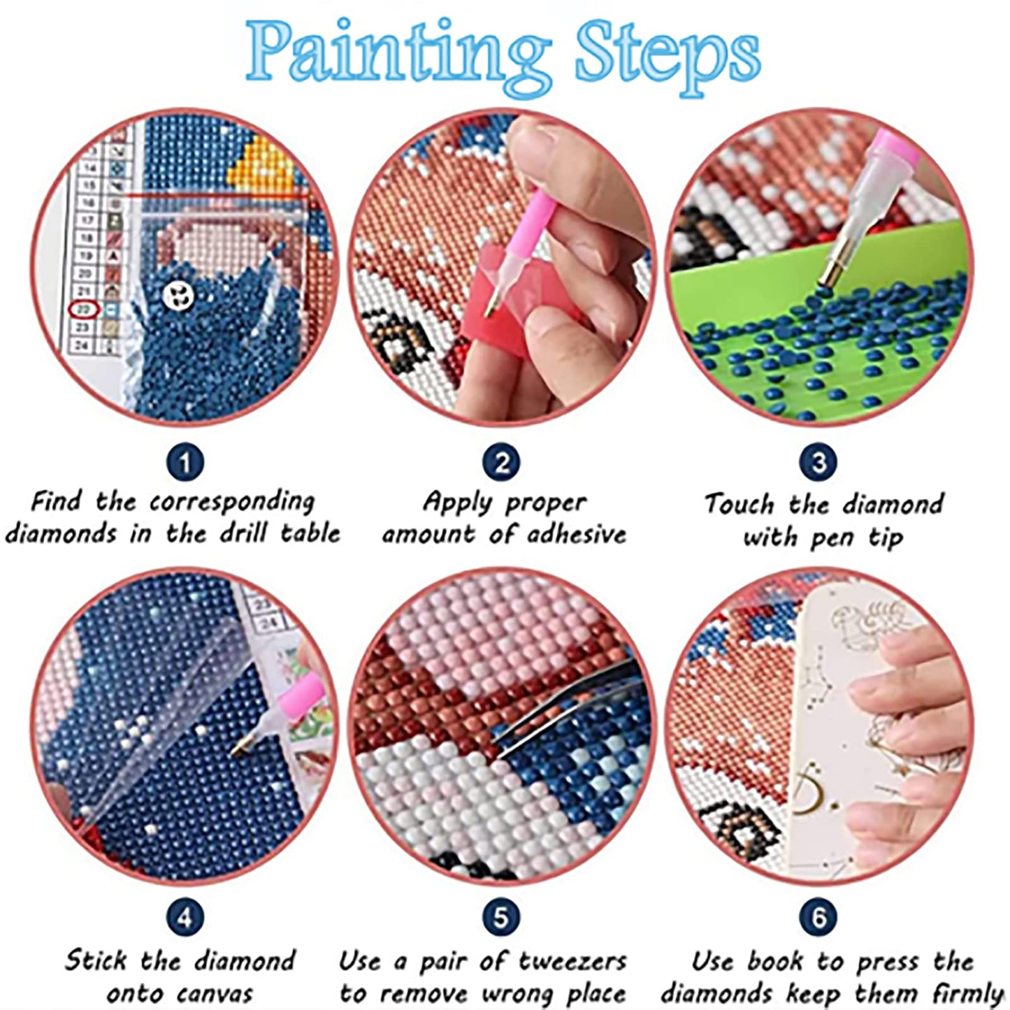 QAZWSX Blue Heeler Diamond Dots Australian Cattle Dog 5D Diamond Art Painting Kits Full Round Drill Rhinestone Embroidery Crystal Mosaic DIY Craft Home Wall Decor 12x16 inch