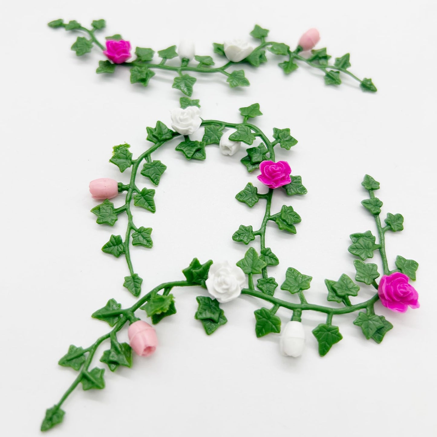 10pcs Miniature Rose Flower Vine, Miniature Grass Flower Tufts, Mini Flowers Vine, Miniature Plants for Fairy Garden Mini House Micro Landscape Decoration