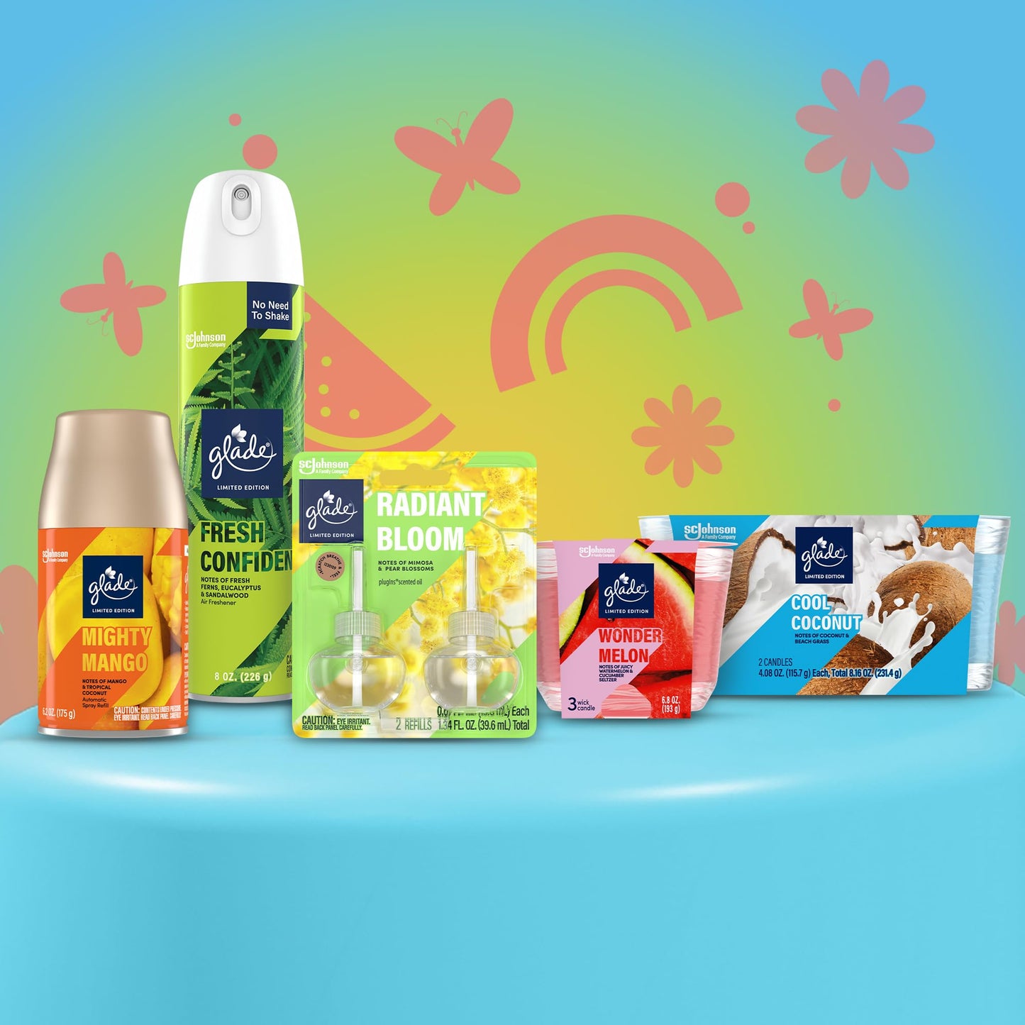 Glade PlugIns Refills Air Freshener, Wonder Melon, Scented and Essential Oils for Home and Bathroom, 0.67 Fl Oz, 5 Count