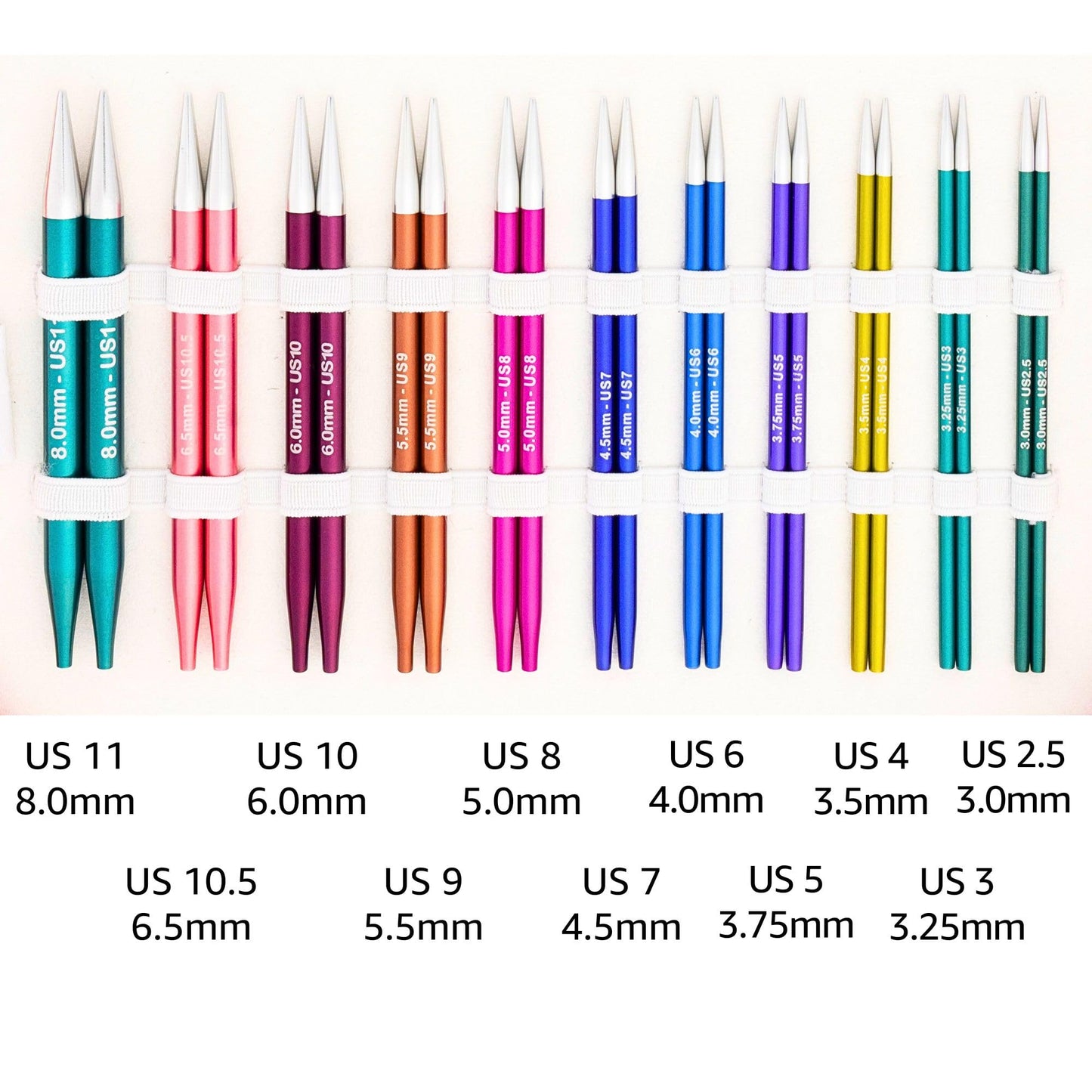 KnitPro Zing Regal Set 4 inch Circular Knitting Needles Size 2.5, 3, 4, 5, 6, 7, 8, 9, 10, 10.5, 11 Interchangeable, 5 Cables, Connectors & More, Fabric Case with Project Bag