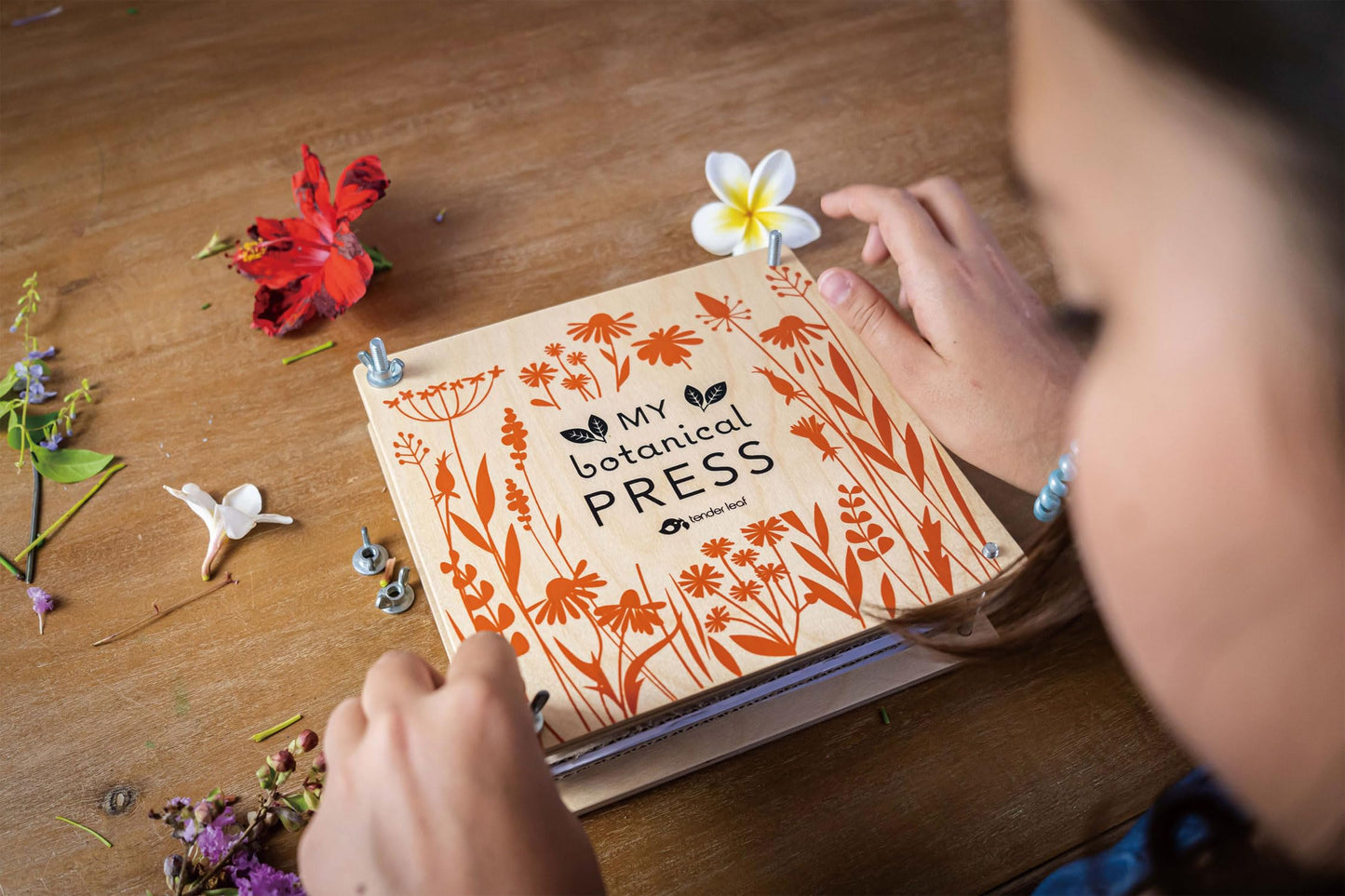 Tender Leaf Toys - My Botanical Press - 8.3 x 8.3 Inch 10 Layers Flower Press, DIY Dried and Preserved Flowers and Leaves, Plants Art & Crafts kit - Age 3+