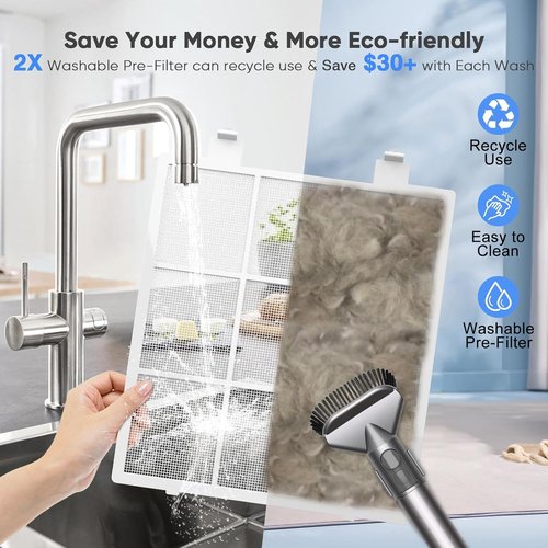 DAYETTE Air Purifier - HEPA 14 Filter for Large Rooms Up to 3000 FtΒ² | Pet-Friendly Air Cleaner in White