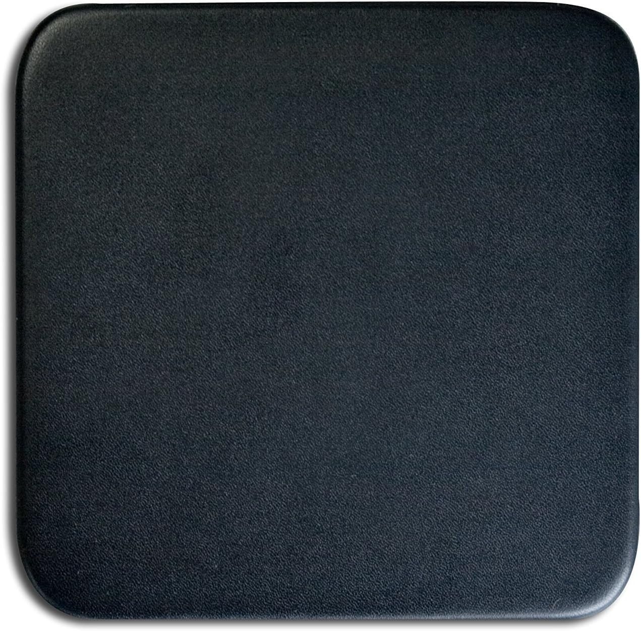 Dacasso A1053 Leather Square Coaster, Black