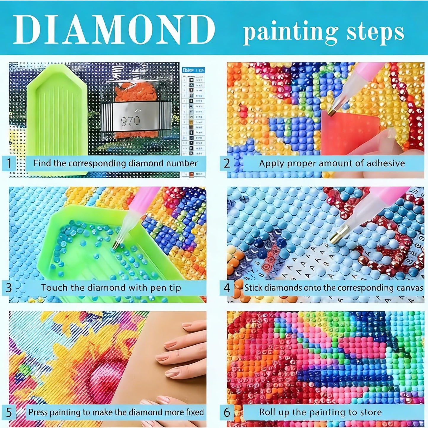 Gikboup Butterfly Diamond Art Kits Magical 5D Full Round Drill Diamond Painting for Adults Beginners, Perfect Relaxing Gift DIY Gem Art for Home Wall Decor 16"x12".
