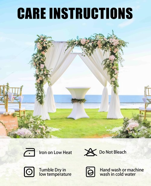 Lemict Cocktail Table Covers - 10 Pack 32x43 Inch Table Cloth - Black Fitted Stretch Spandex Round High Top Tablecloth for Party, Bar, Birthday, Pub, Banquet