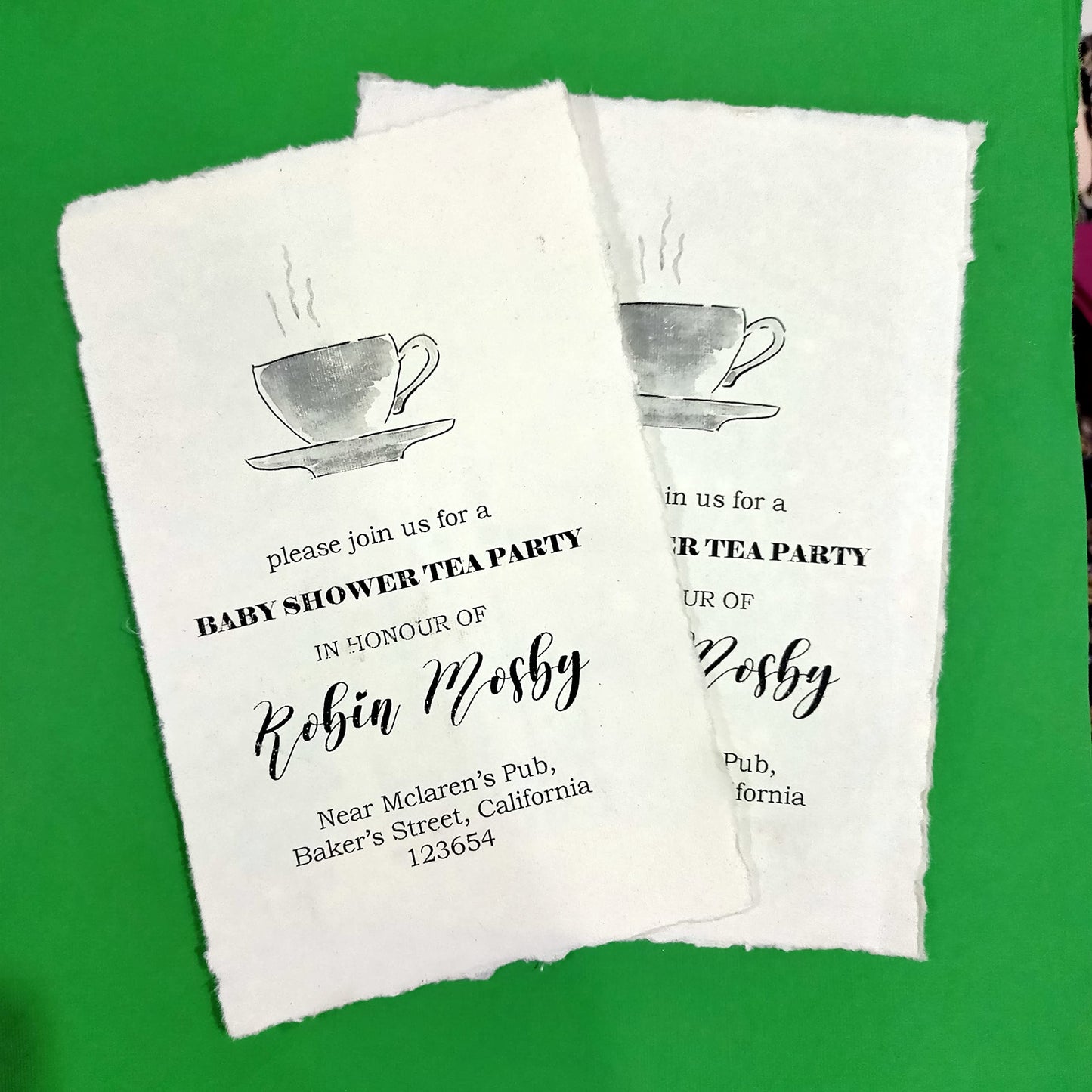 E-Tailor Handmade Cotton Deckle Edge Paper Loose Leaf Sheets 130 GSM Ivory White (Pack of 1-5x7-20-Sheets)