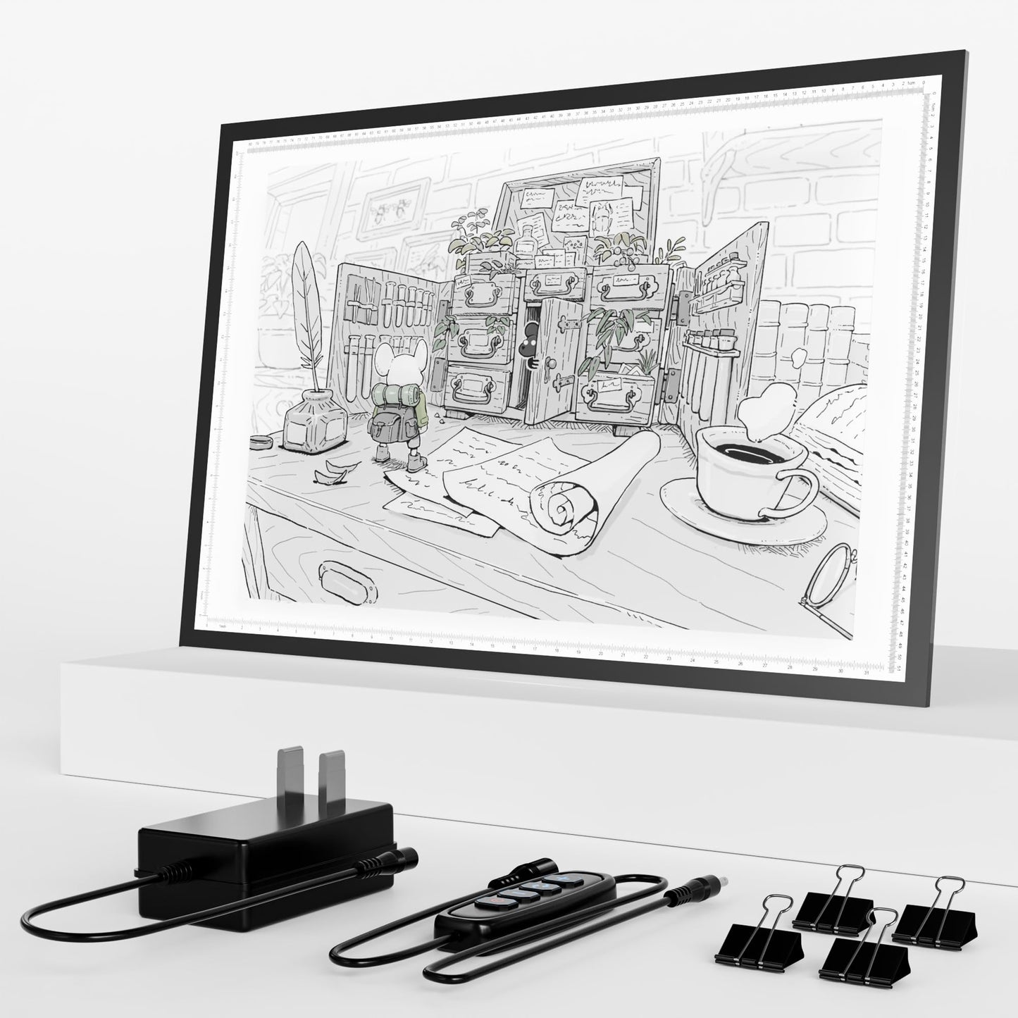 A1 Light Pad Tracing Light Box, Diamond Art Light Board with 3 Color Modes&10 Levels&Stepless Dimming, DEAR CARBON Light Table for Tracing, Drawing, Sketching and Weeding Vinyl