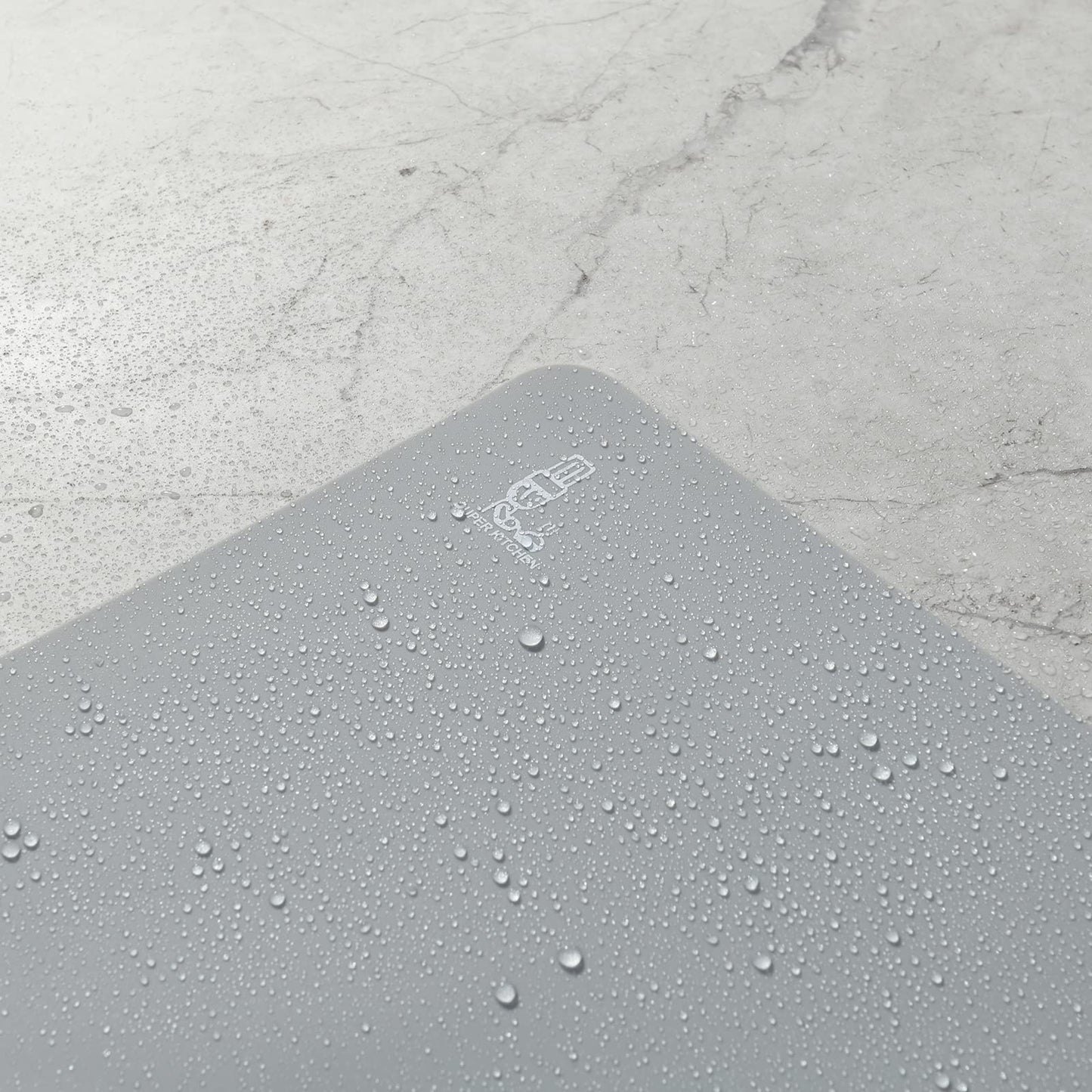 Thick Silicone Counter Mat Large Set of 2, Heat Resistant Pad for Kitchen Table/Countertop Protector/Non Stick Pastry Baking Placemats, Silicone Mat for Crafts Kids (20×28, Gray)
