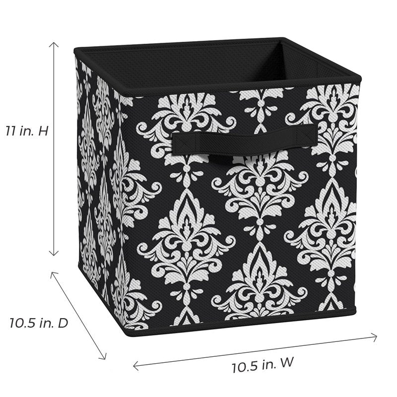 ClosetMaid 3255 Cubeicals Fabric Drawer, Black Damask