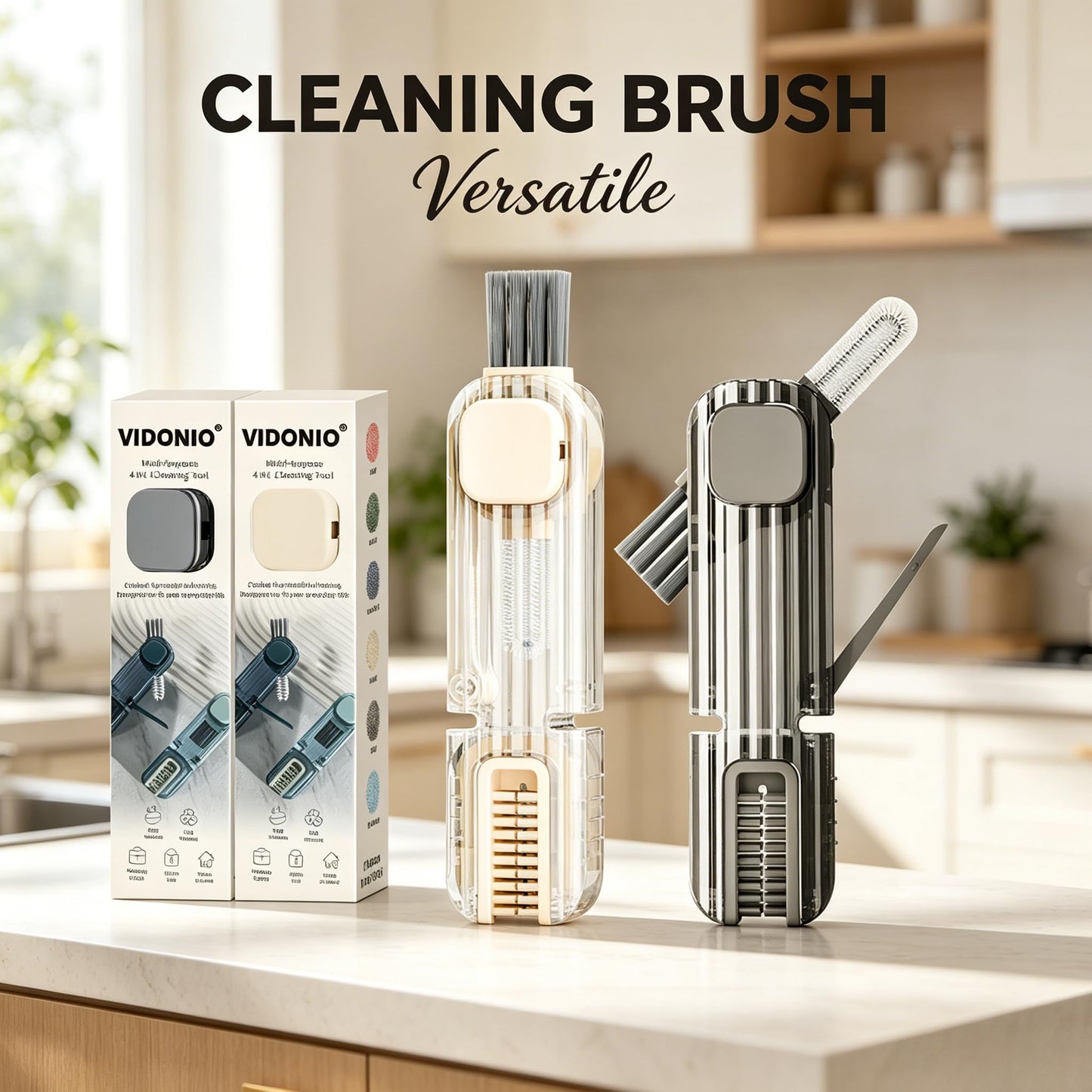 2Pcs 4 in 1 Cup Lid Gap Cleaning Brush Set,Multifunctional Crevice Cleaning Brush for Bottle,Multipurpose Bottle Cleaner with Compact Design Tiny Silicone Cup Holder Cleaner Tool,Kitchen Gadgets