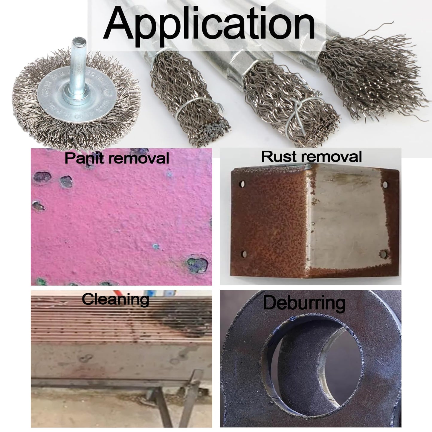 Hiqalty 10PCS Stainless Steel Wire Wheel Brush Set,Cup Wire Brush for Drill with 1/4 Inch Shank, Wire Brushes for Cleaning Rust Removal, Corrosion & Scrub Surfaces