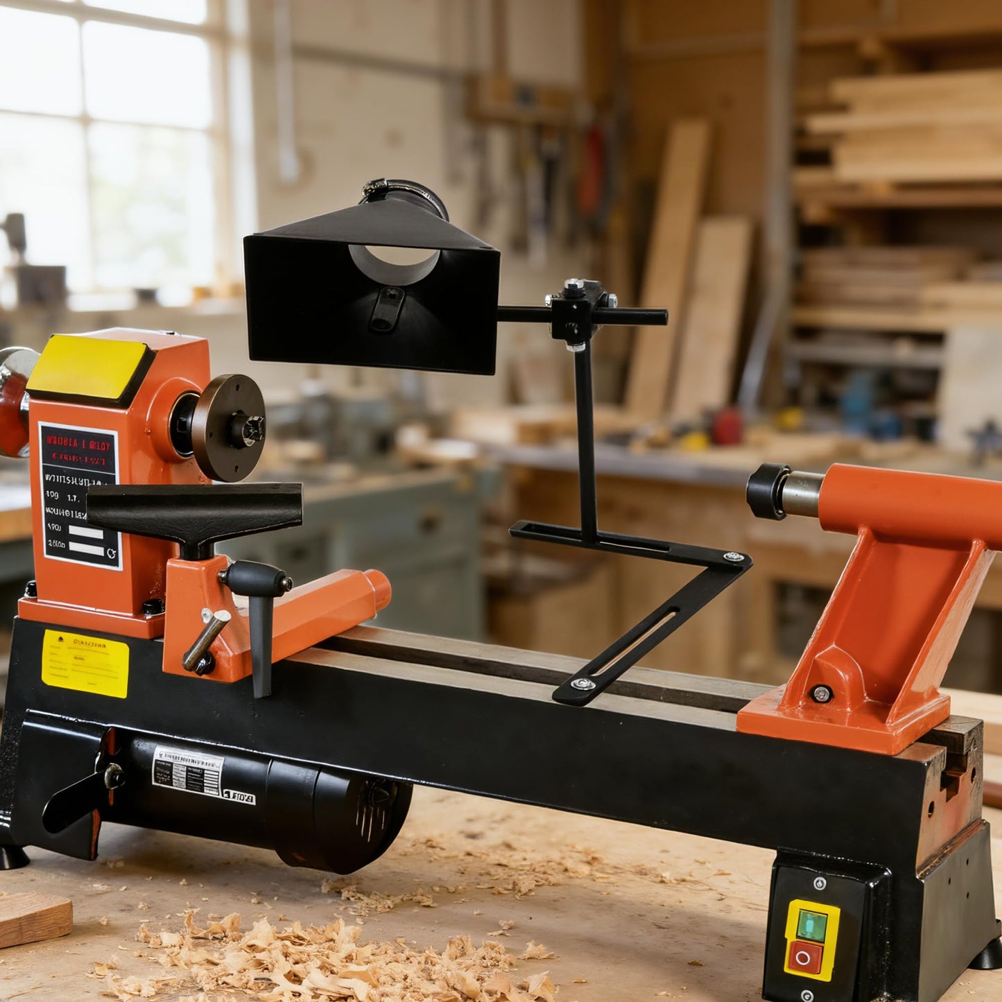 Woodturning Dust Hood, Lathe Dust Collection with Adjustable Stand for Effective Dust Extraction Collection, Wood Lathe Accessory, Woodworking Tools for Reduce the Amount of Dust in Air/Floor