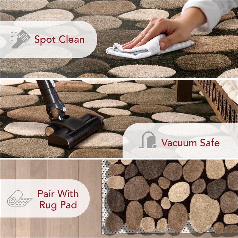 Nuloom Pebbles Natural/Beige, 2' x 3', Handmade, Polka Dot, Wool, Soft and Cozy, High Traffic, Stain Resistant, Easy Clean, Durable Runner for Bedroom, Living Room, Dining, Den, Foyer, Entryway