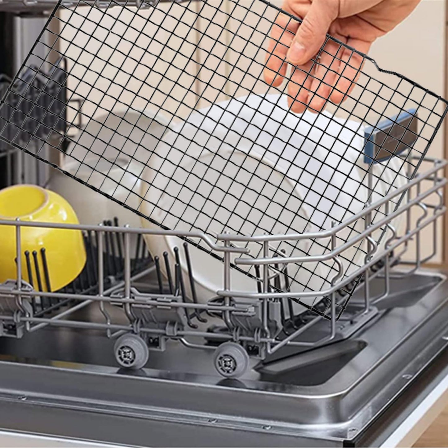 Haploon 6 Pcs Baking Racks Cooling Rack for Baking,Black Heavy-Duty Wire Cooking Rack Baking Racks for Roasting Cooking Grilling Drying Fits Small Toaster Oven, Dishwasher Safe (16 x 10 Inch)