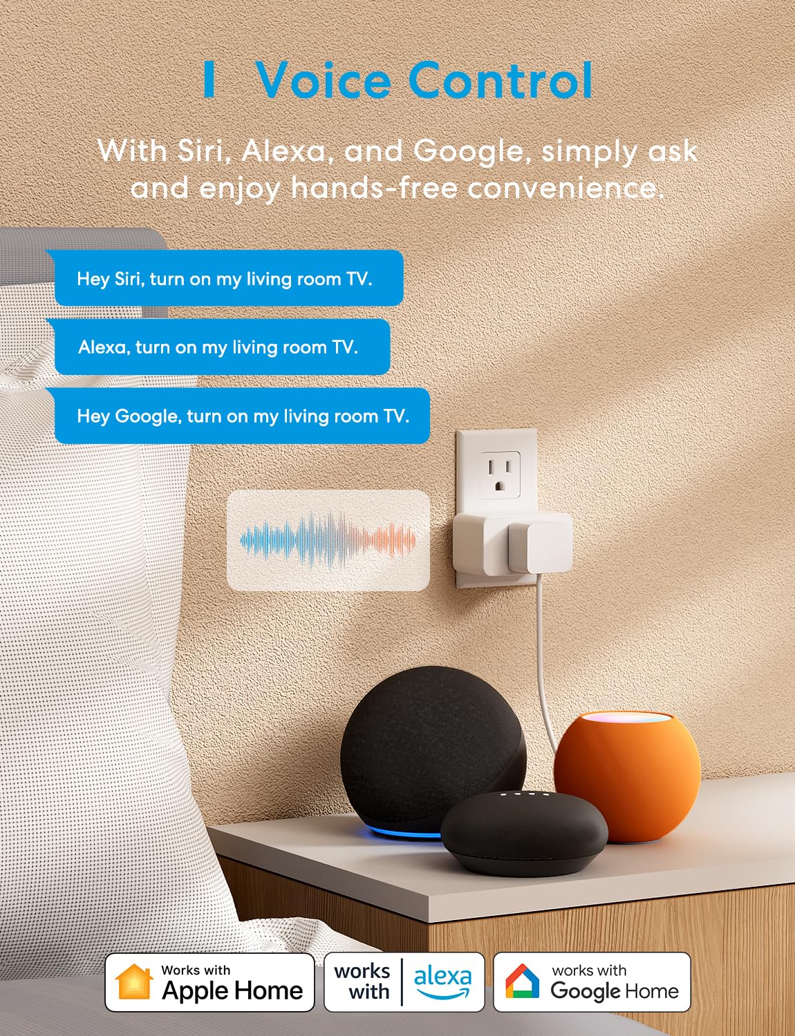 meross Matter Smart Plug, Energy Monitoring, Standby Killer, FFS Setup, 15A/1800W, 100% Privacy Wi-Fi Outlet Support Apple HomeKit, Alexa, Google Home with Schedule Timer, App & Voice Control (4 Pack)