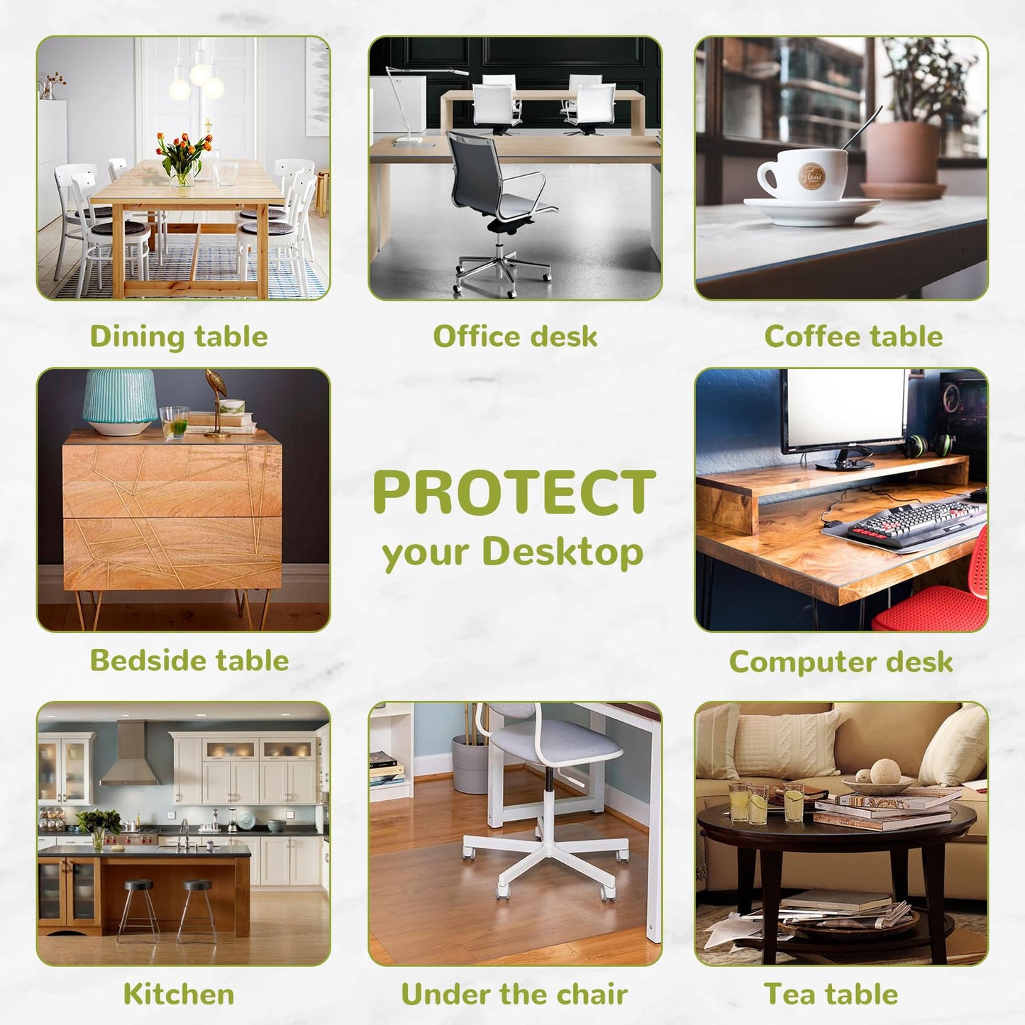 Eisdroma Clear Table Cover Protector - 16 x 48 Inch, 1.5mm Thick Plastic, Vinyl Table Mat for Desks