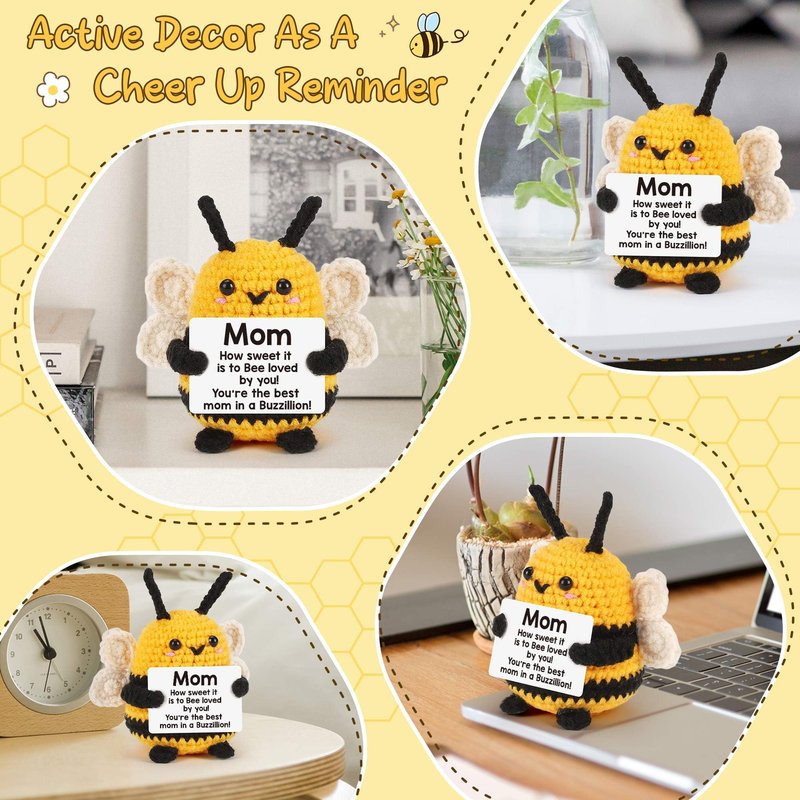 Mothers Day Mother Gifts for Mom Mothers Day from Daughter Son - Mom Gifts Mother's Day Mother-in-law Birthday Gift Ideas for Best Moms Ever Mama Mommy, Happy Birthday Cute Small Crochet Bee Present