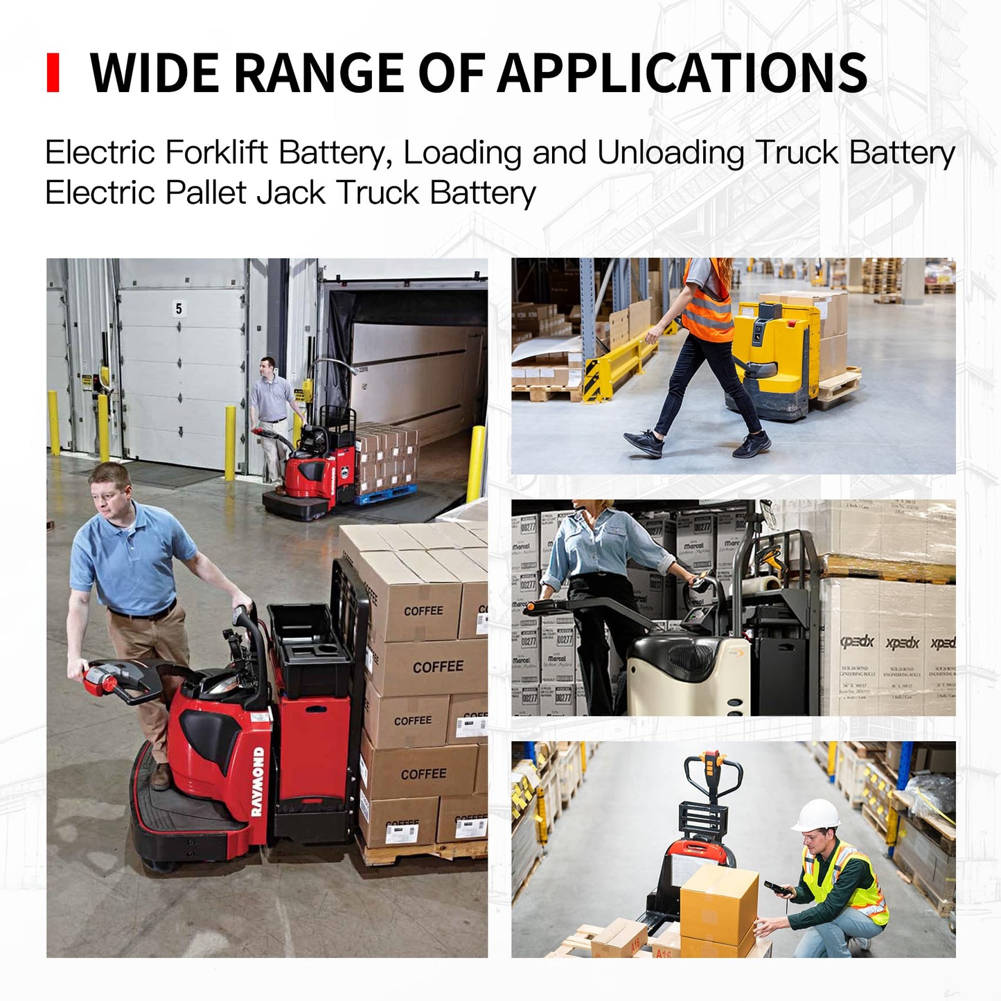 MBOIFEA Electric Pallet Jack Battery, 48V 20Ah Forklift LiFePO4 Lithium Battery for Electric Pallet Truck for Heli CBD20J-LI-S, JIALIFT CBD20-ELI, JIALIFT SL20L3 5000+Cycles, Built-in Smart BMS