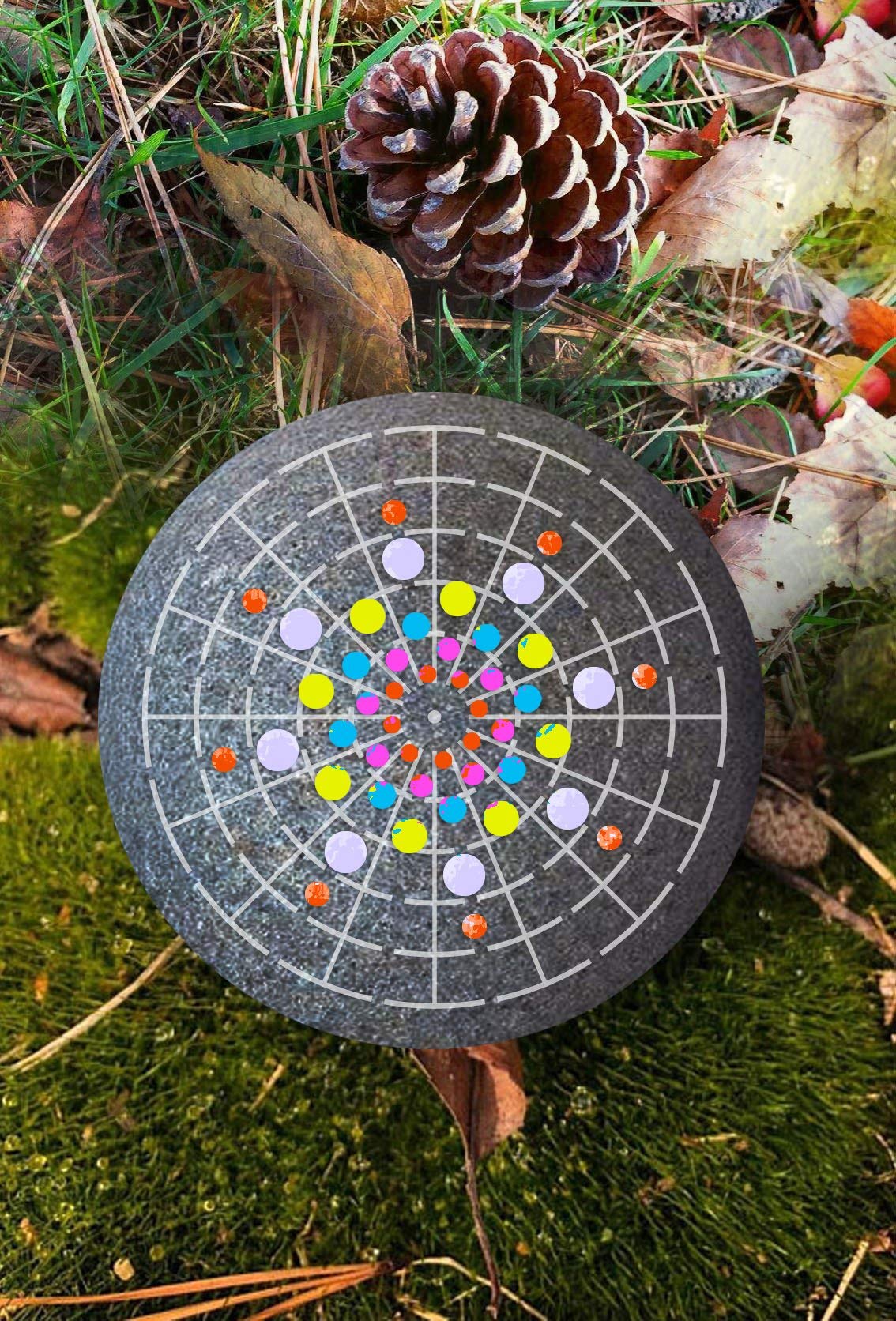 GSS Designs Pack of 3 Mandala Stencils Template Set - Mandala Dotting Tool 8/12/16 Segment - Art Painting Guide for Furniture Cards Canvas Stone Wood (SL-016)