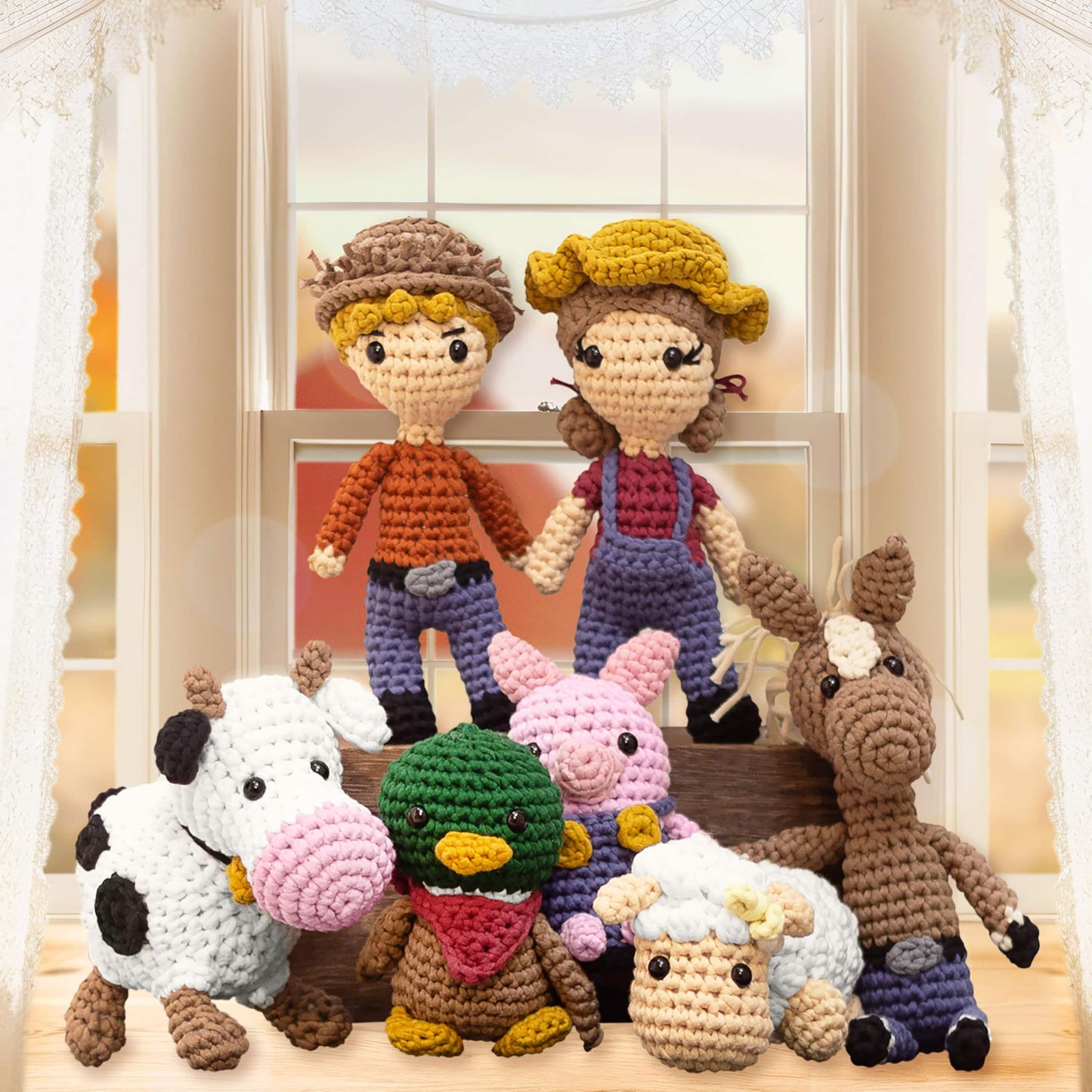 Amigurumi Crochet Kit for Beginners Adults and Kids, Learn to Crochet Kits for Adults Beginner with Easy Yarn, Stuffed Crochet Animal Kit with Step-by-Step Video Tutorials - Harvey the Horse
