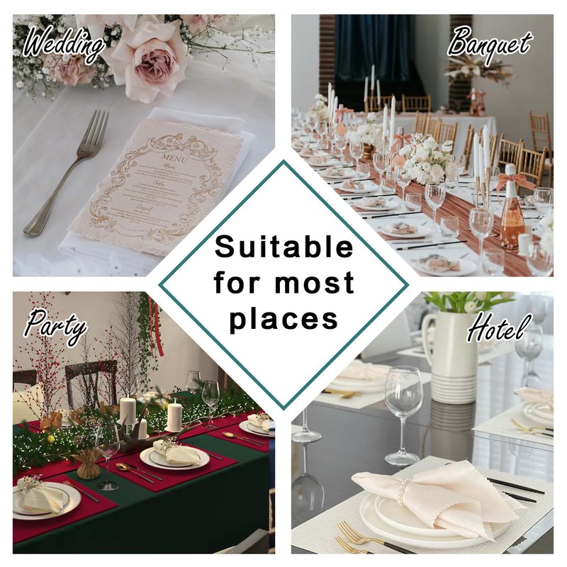 Bailarina Cloth Napkins Set of 120,17x17 inches Dinner Napkins Cloth Washable,Polyester Square Table Cloth Napkin Bulk with Hemmed Edges Ideal for Banquets, Parties and Weddings-Black