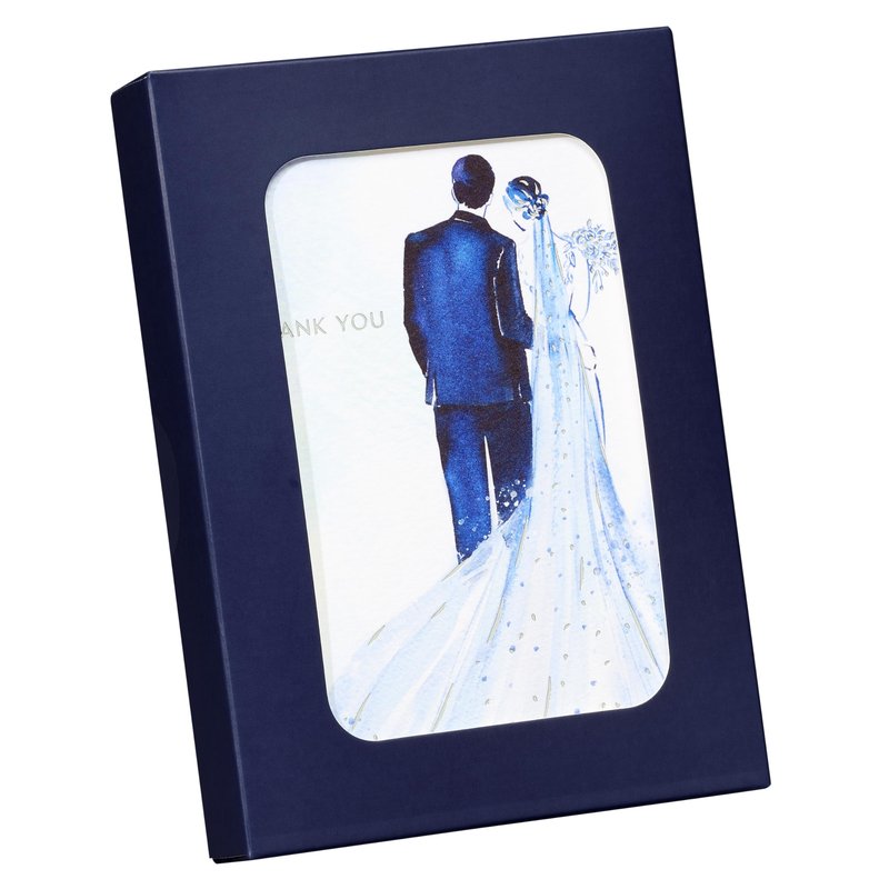 Papyrus Blank Wedding Thank You Cards, Bride and Groom (12-Count)