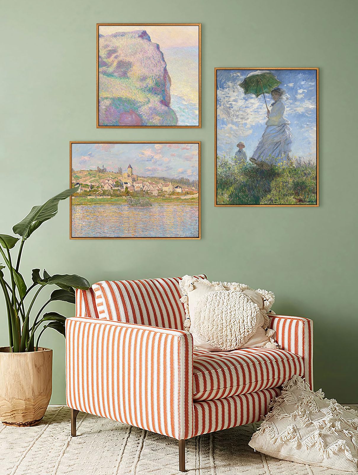 FOLKOR Floating Frame for 12x16 Canvas Board Paintings, 2 Pack Canvas Frames with 0.9 Inch Deep for Oil Paintings Art Prints Artwork, Floater Frame for Art Show Gallery Exhibition Wall Decor (Gold)