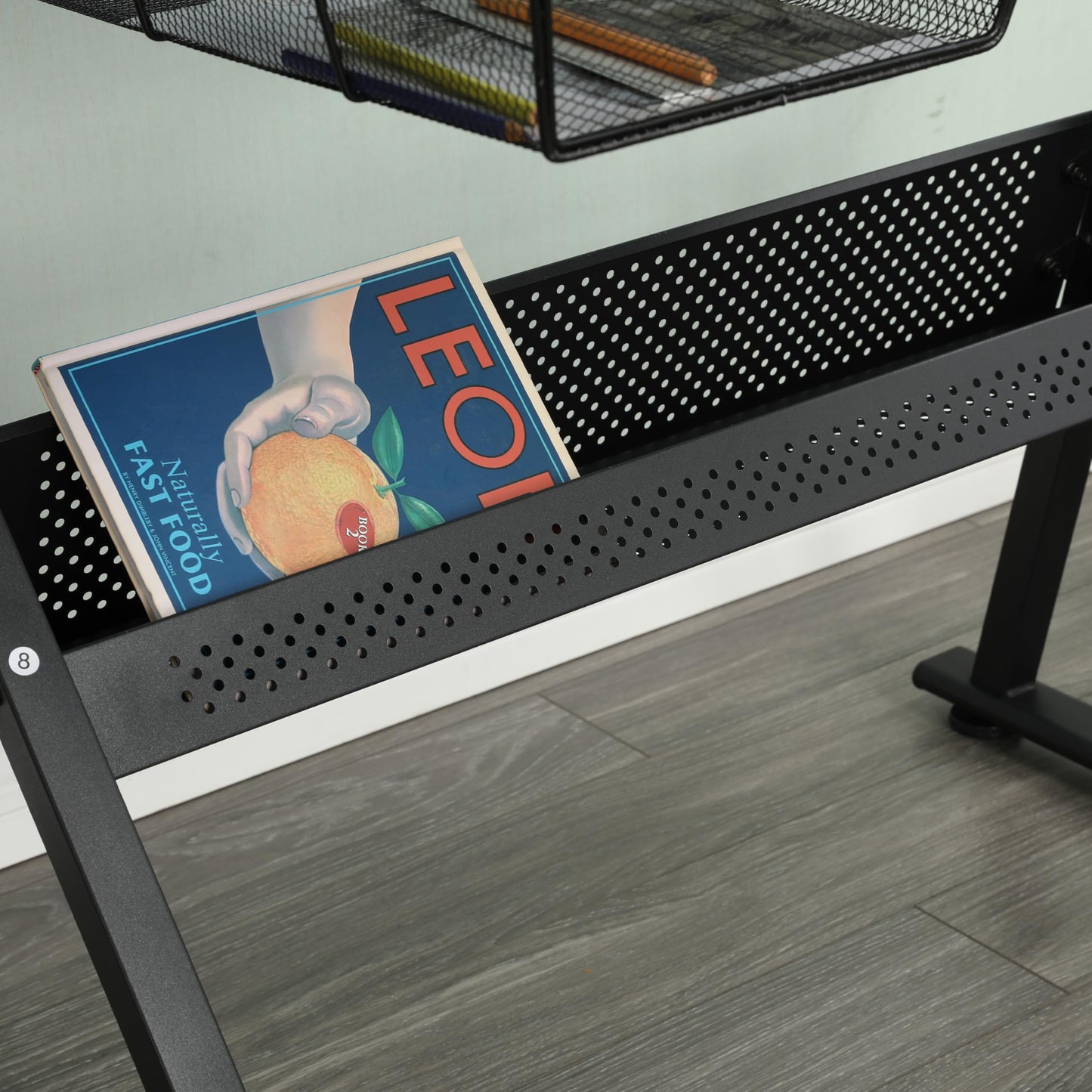 Gecheer Black Adjustable Tempered Glass Drafting Table with Chair, 0-75° Tilt Desktop, 5mm Thick, Two Metal Drawers & Side Storage Strips, Height & Angle Adjustable for Uneven Floors