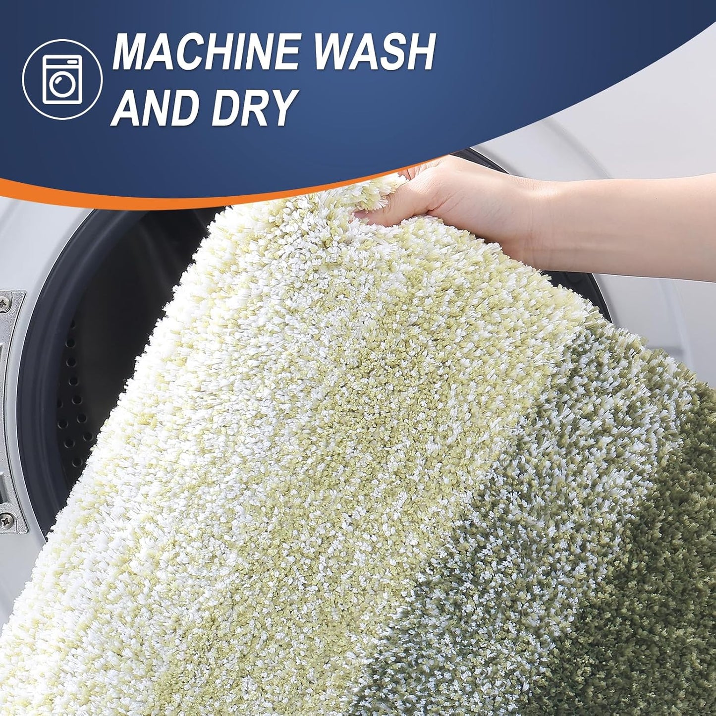 OLANLY Bathroom Rugs - Extra Soft Microfiber Mat, Quick Dry & Machine Washable | 36x24, Dark Green