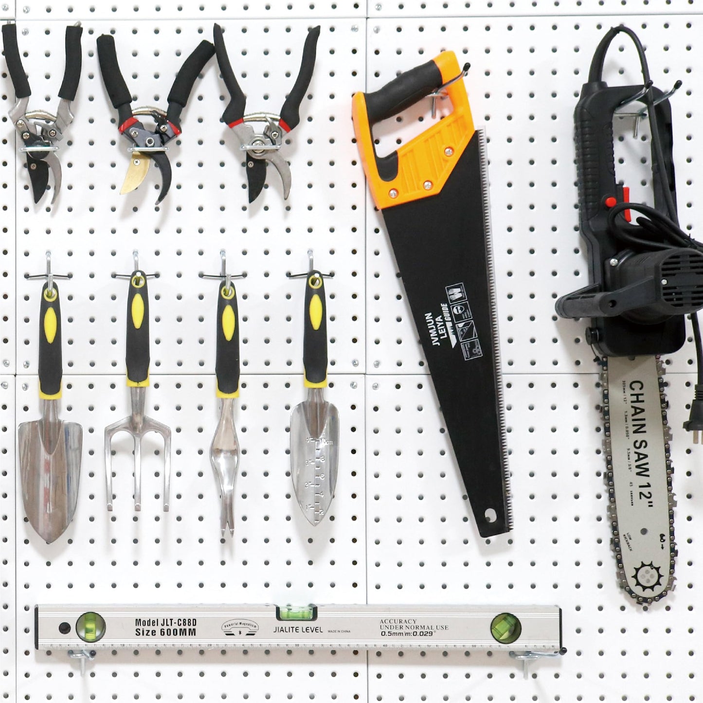 HUHOLE 88 Piece Pegboard Hooks Assortment Kit with Pegboard Bins Garage Tool Organizer Set Fits 1/8 and 1/4 Inch Peg Board Accessories for Workbench Craft Room and Kitchen Storage
