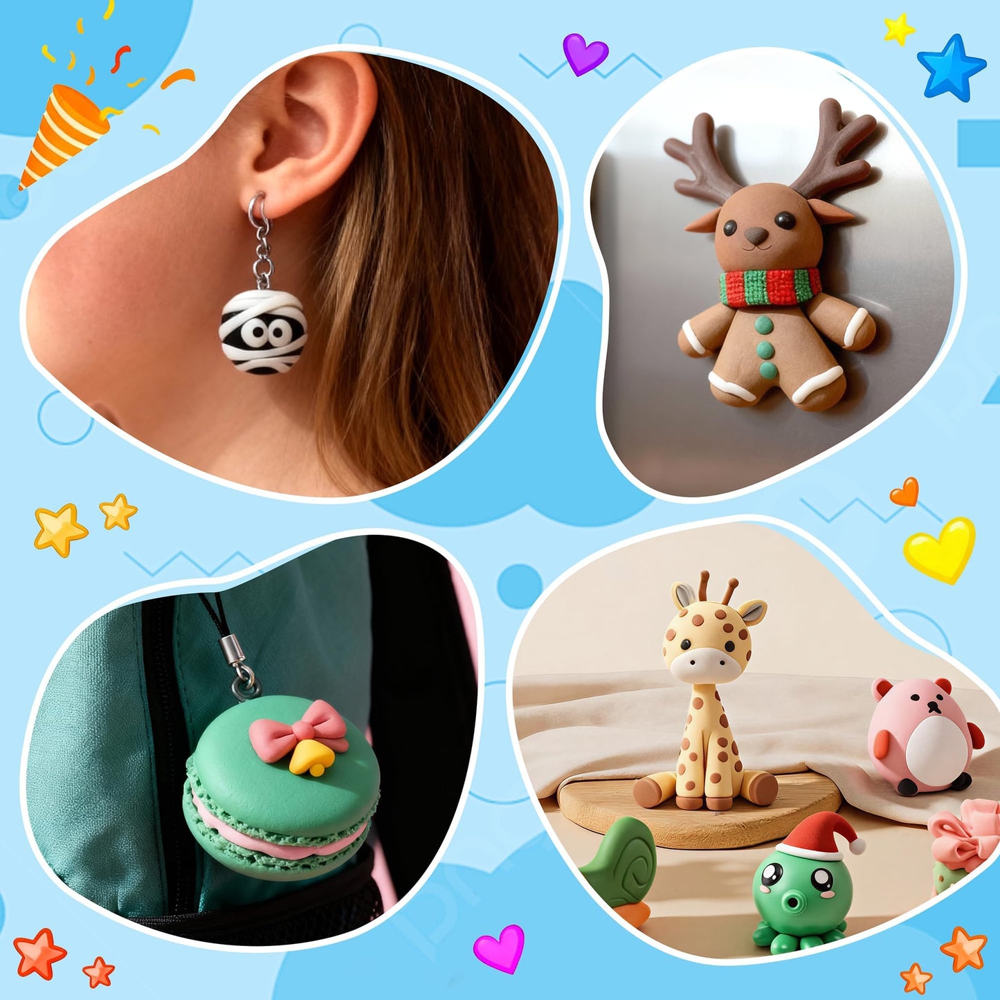 Artpar 92 Colors Polymer Clay Kits,Modeling Clay with Sculpting Tools & Accessory,Oven Baked Molding Clay, Non-Sticky DIY Art and Craft Gifts for Children and Artists