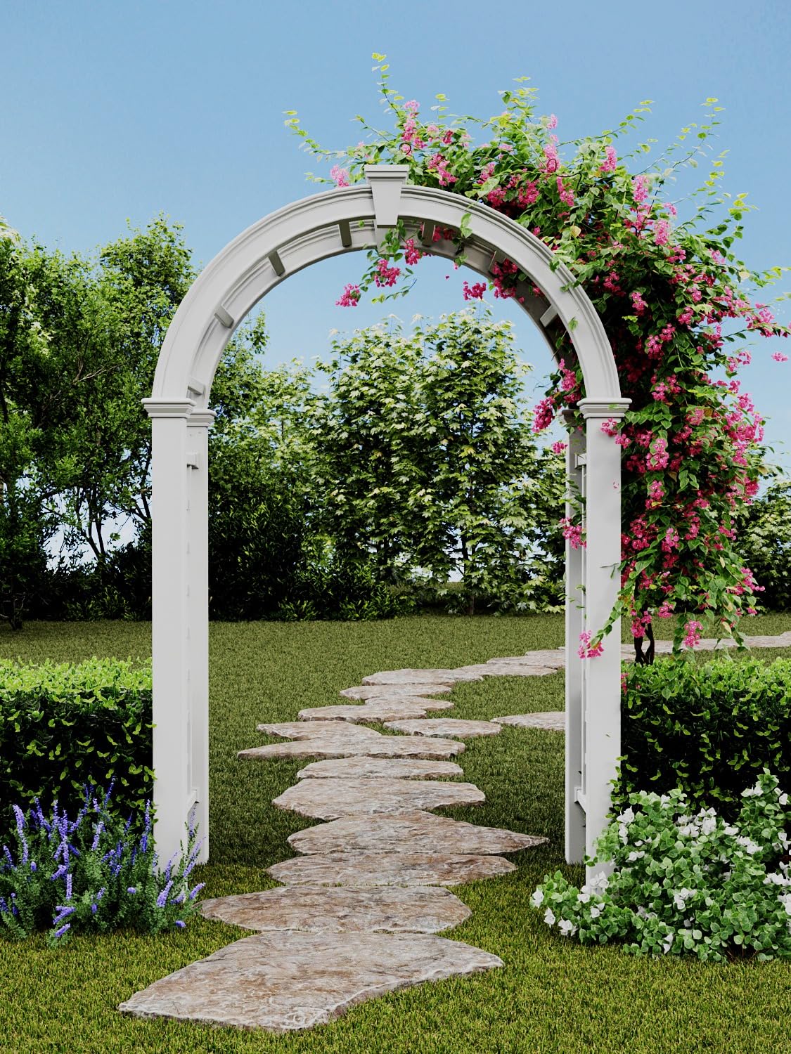 Nantucket Deluxe 60"W x 94"H Vinyl Arbor