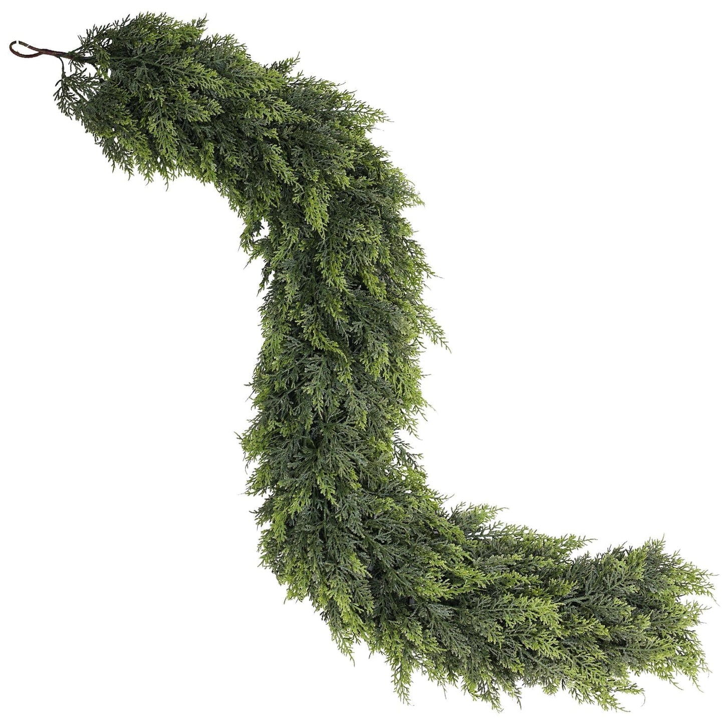 Soft Textured Christmas Cedar Garland -9ft Artificial Garlands Faux Cedar Fake Pine Needles Garland for Fireplace,Table,Window,Stairs,Mantle,Holiday Indoor Outdoor Xmas Decor(1PCS)