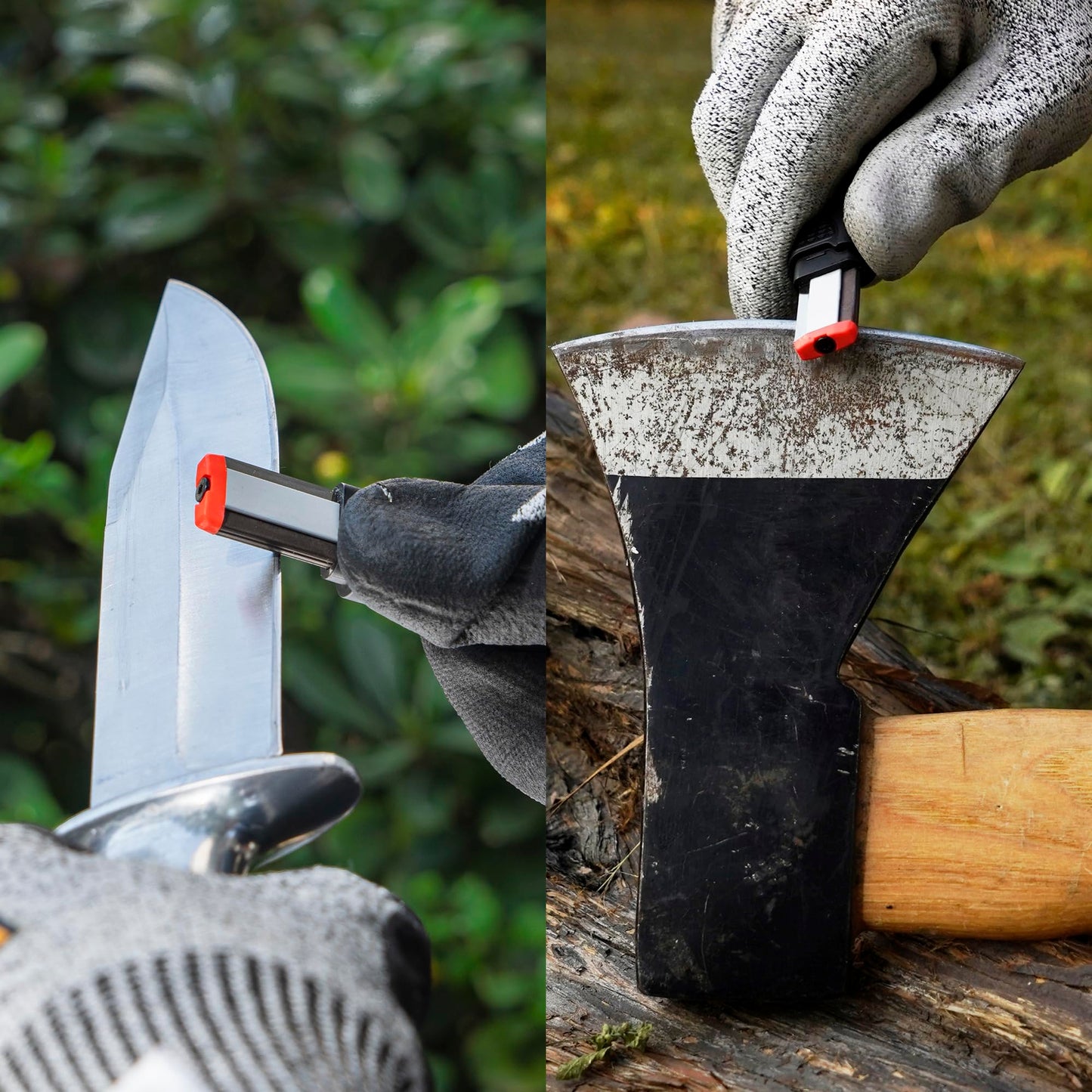 SHARPAL 129N Multipurpose Garden Tool Blade Sharpener for Knife, Pruners, Loppers, Hedge Shears Scissors, Axe, Hatchet, Machete, Lawn Mower Blade Mothers Day Gifts