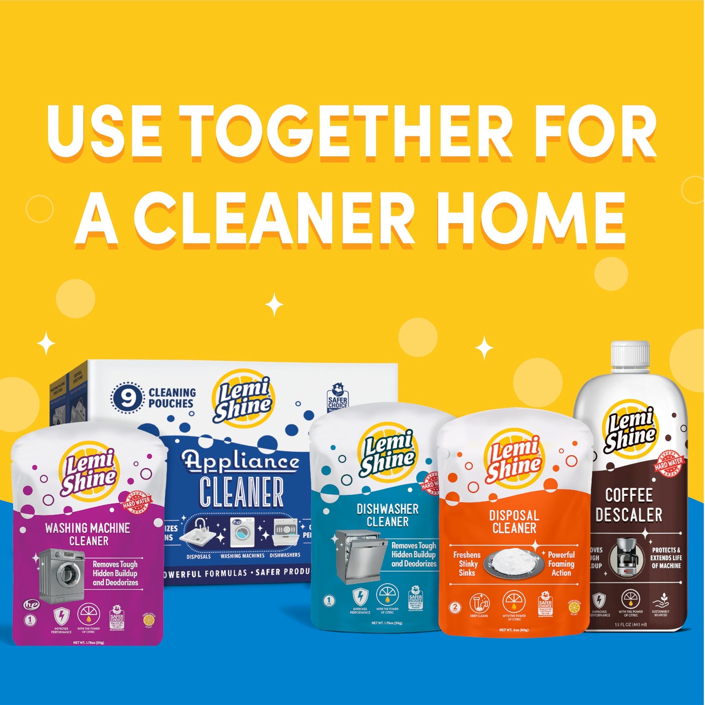 Lemi Shine Coffee Descaler - Food-Grade Citric Acid Coffee Maker Cleaner for Nespresso, Keurig, and More - 15 oz