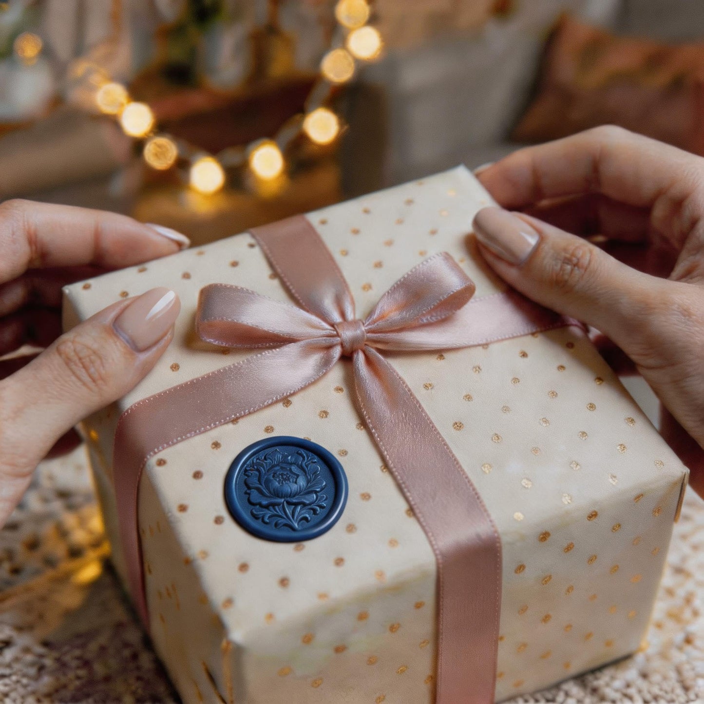Mceal Wax Seal Stickers - 50 Pcs Peony Celadon Blue 3D Embossed Stickers with Strong Adhesive 30mm/1.18Inches Diameter for Invitation Gift Wrapping Christmas Holiday