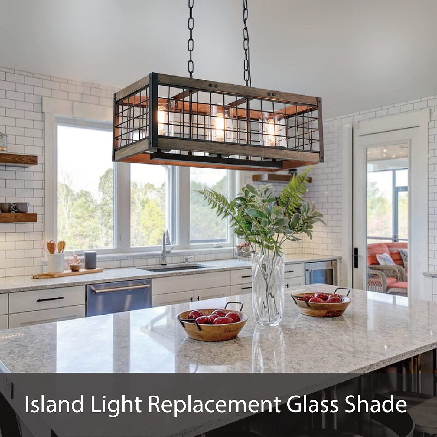 Aspen Creative 23524-60-1, Clear Glass Shade for Lighting Fixture, Pendant, Vanity, Wall Light, Size: 5" D x 6-1/4" H