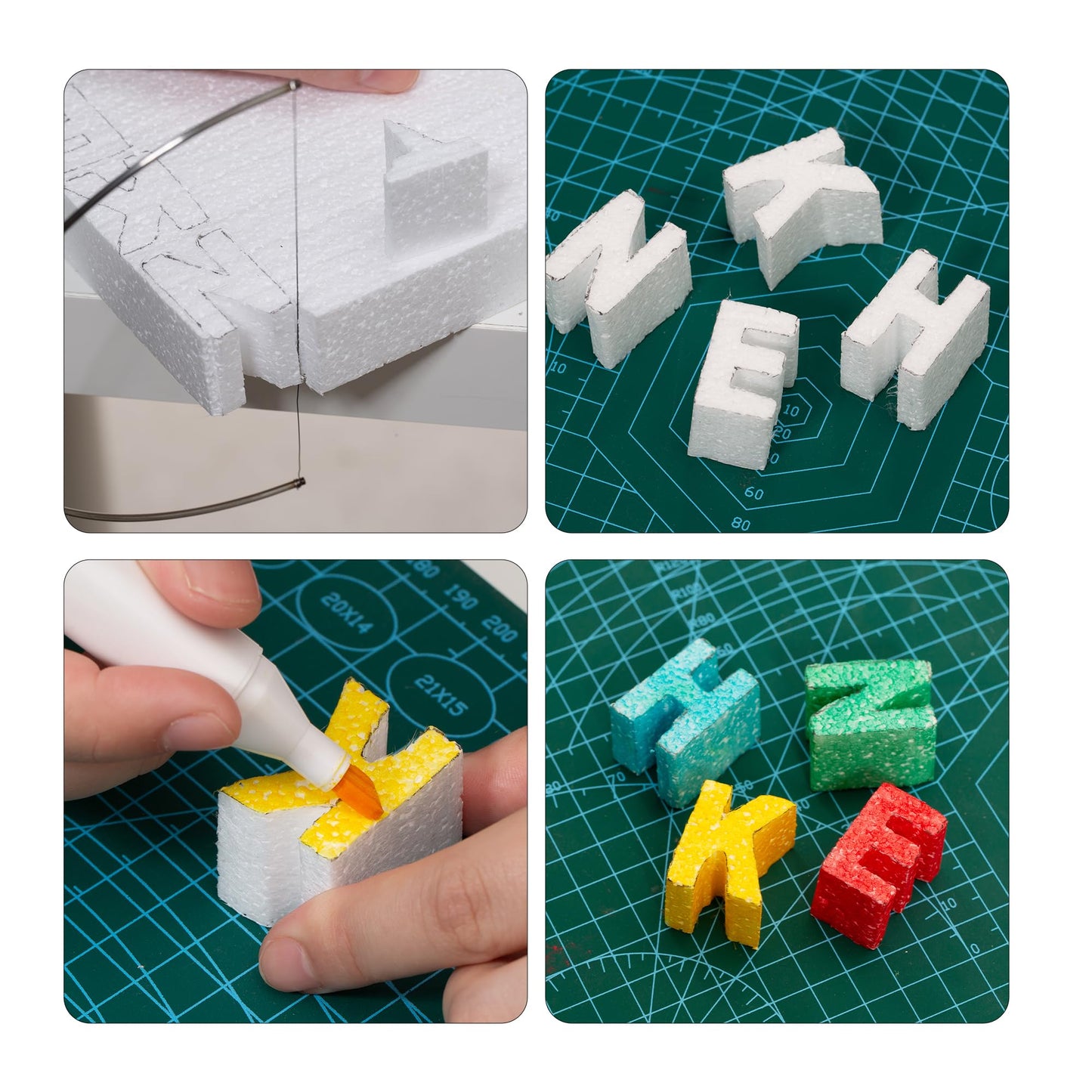 Crafare 12 Pack Craft Foam Blocks 16X12X0.5in EPS Polystyrene Boards Rectangle for Arts School Projects Sculptures Floral Arrangements Modeling and Centerpieces