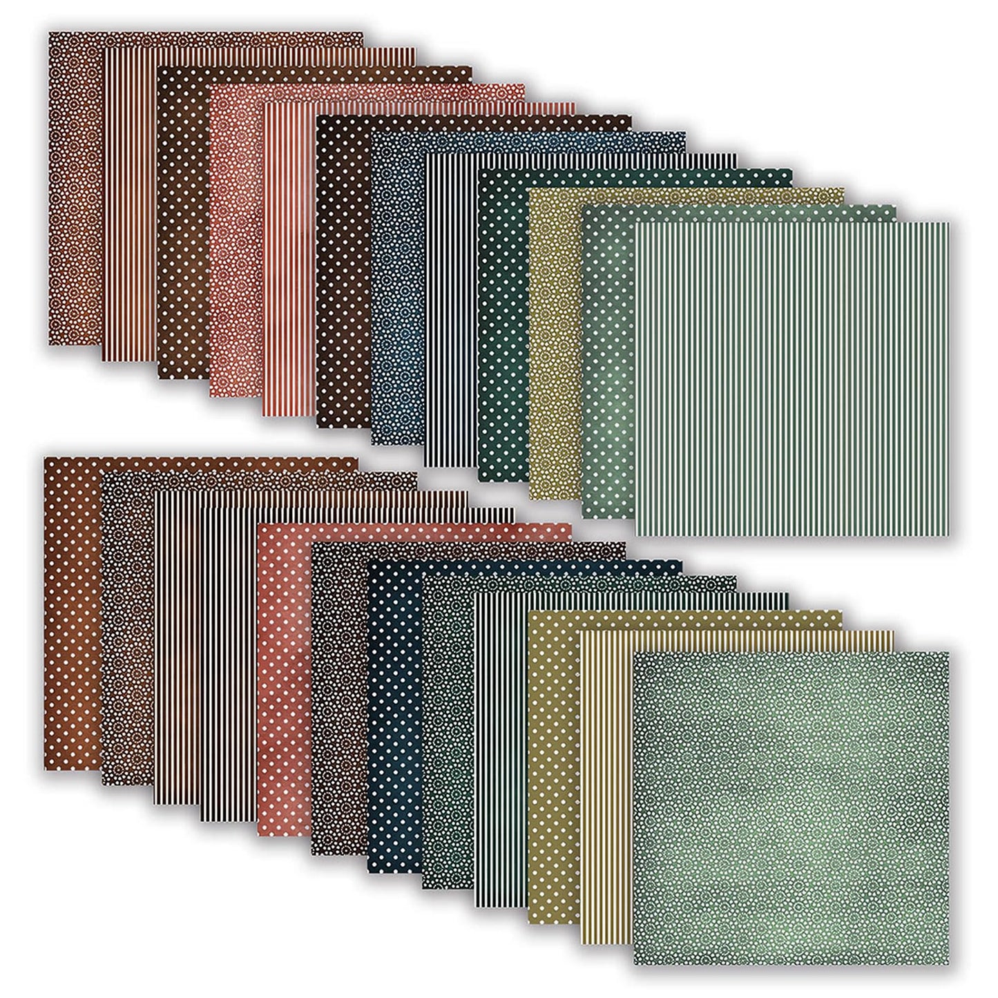 MerwDeeyt 48 Sheets Scrapbook Paper 12x12 In Decorative Craft Paper Packs, Double Sided Background Papers with Polka Dots and Spring Floral Pattern for Scrapbooking Greeting Cards Decor (Boho)