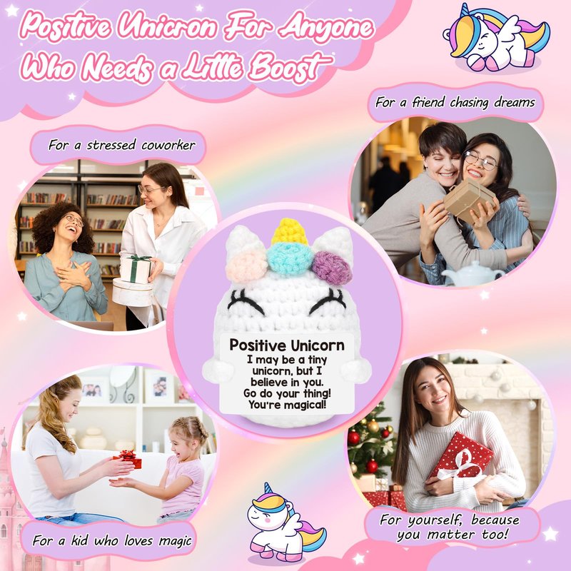 Positive Unicorn Teen Girl Gifts Trendy Stuff Birthday Back to School Gifts for Students Girls Appreciation Gift for Boss Lady Nurse Teacher Christmas Stress Relief Gift for Women Coworkers Friend